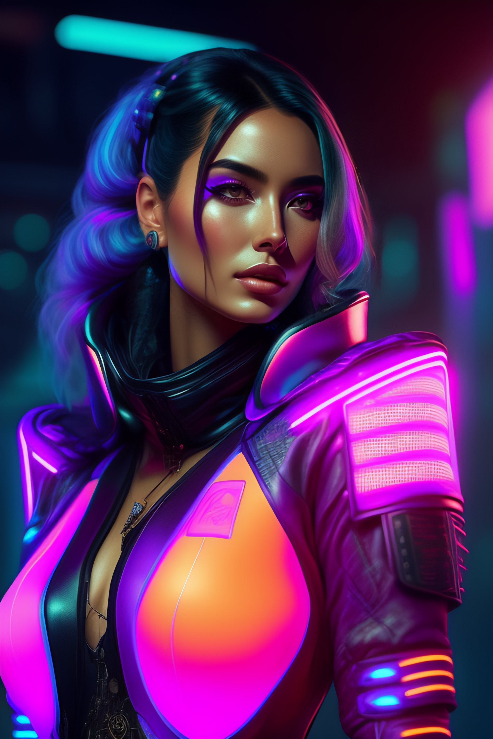 Lexica - Ana de armas, cyberpunk futuristic neon, neon operator ...