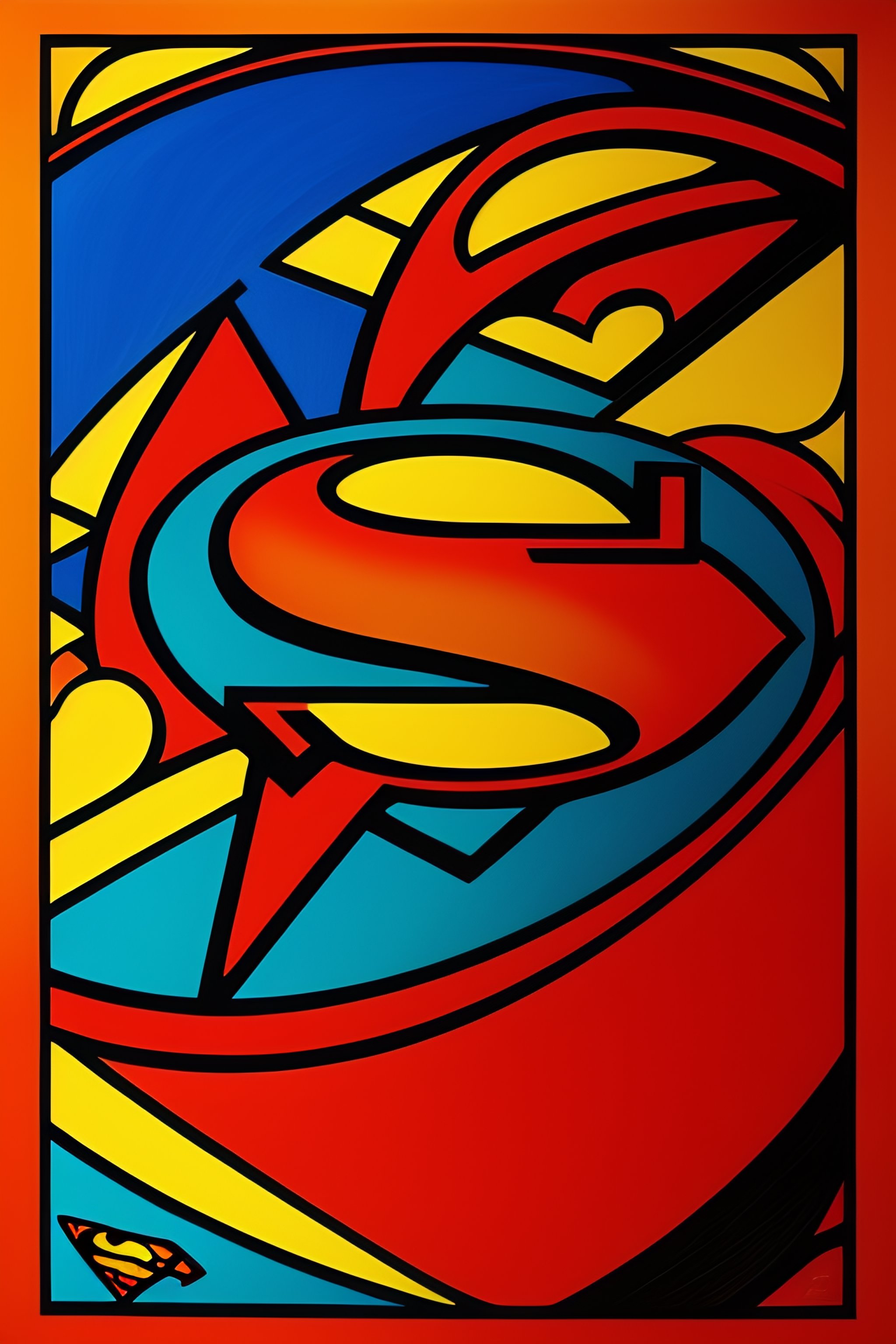 pop art superman logo