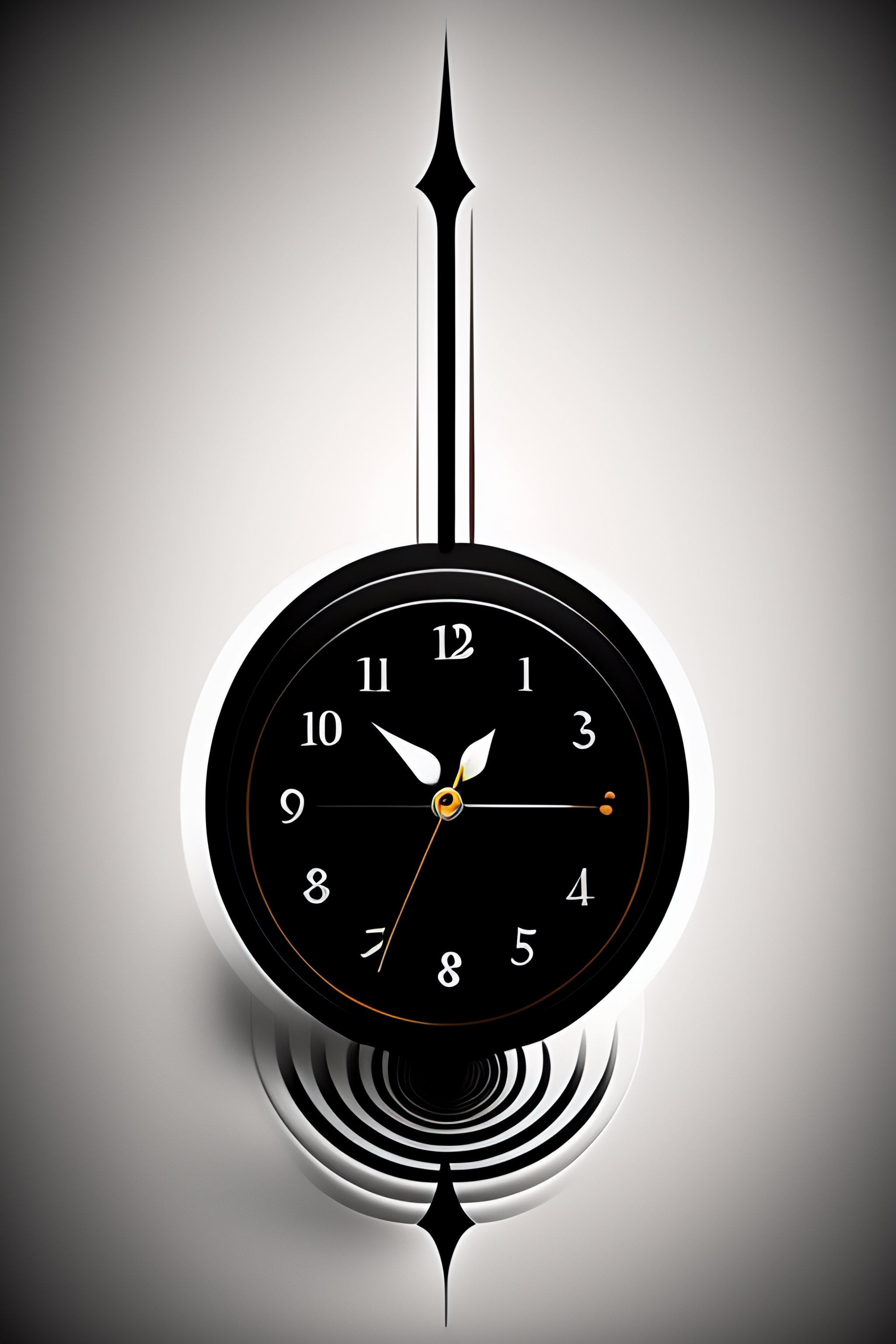 Lexica - Tattoo design,clock simple design on white background, black clean
