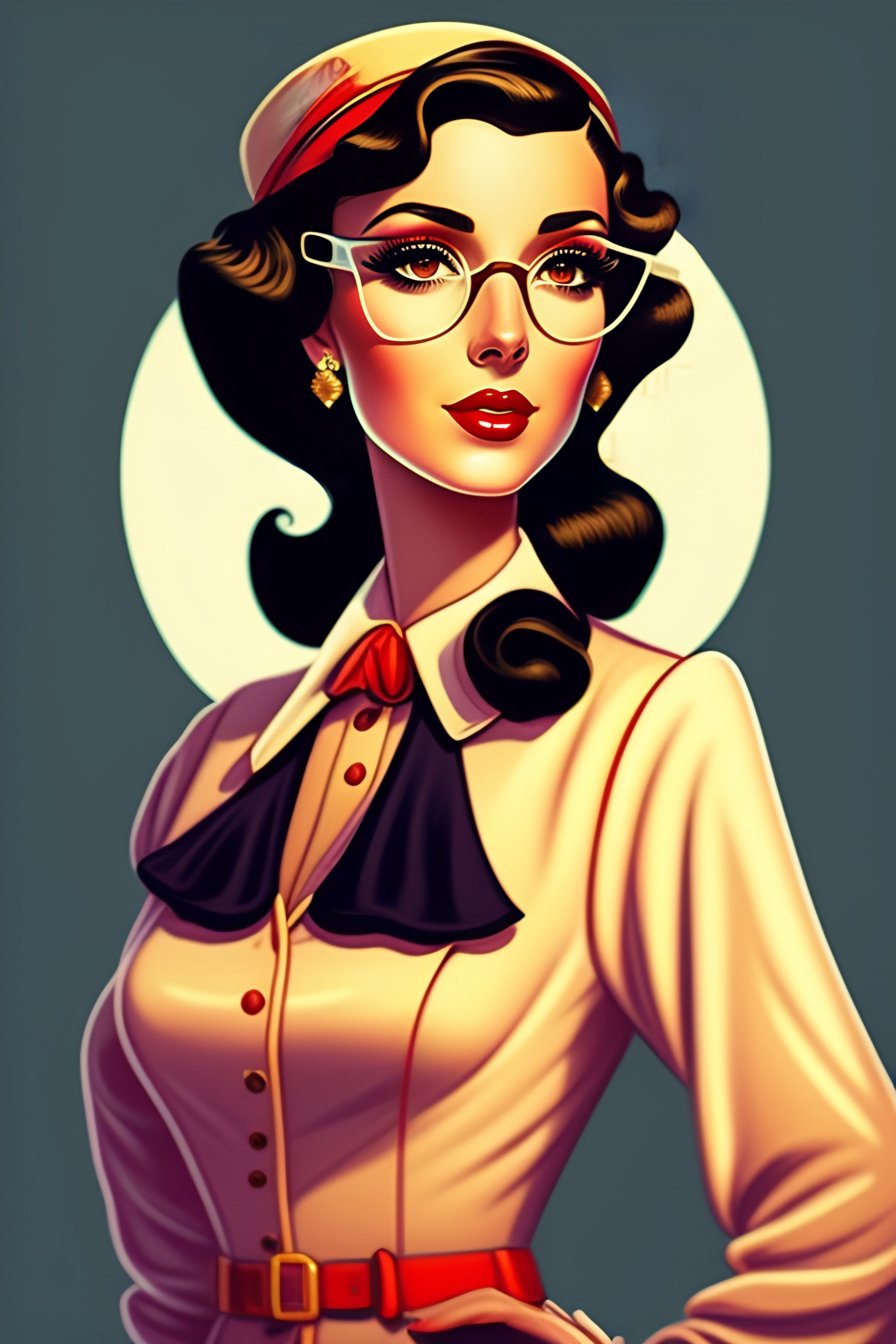 lexica-1930s-retro-style-cartoon-style-of-smart-young-pretty-female