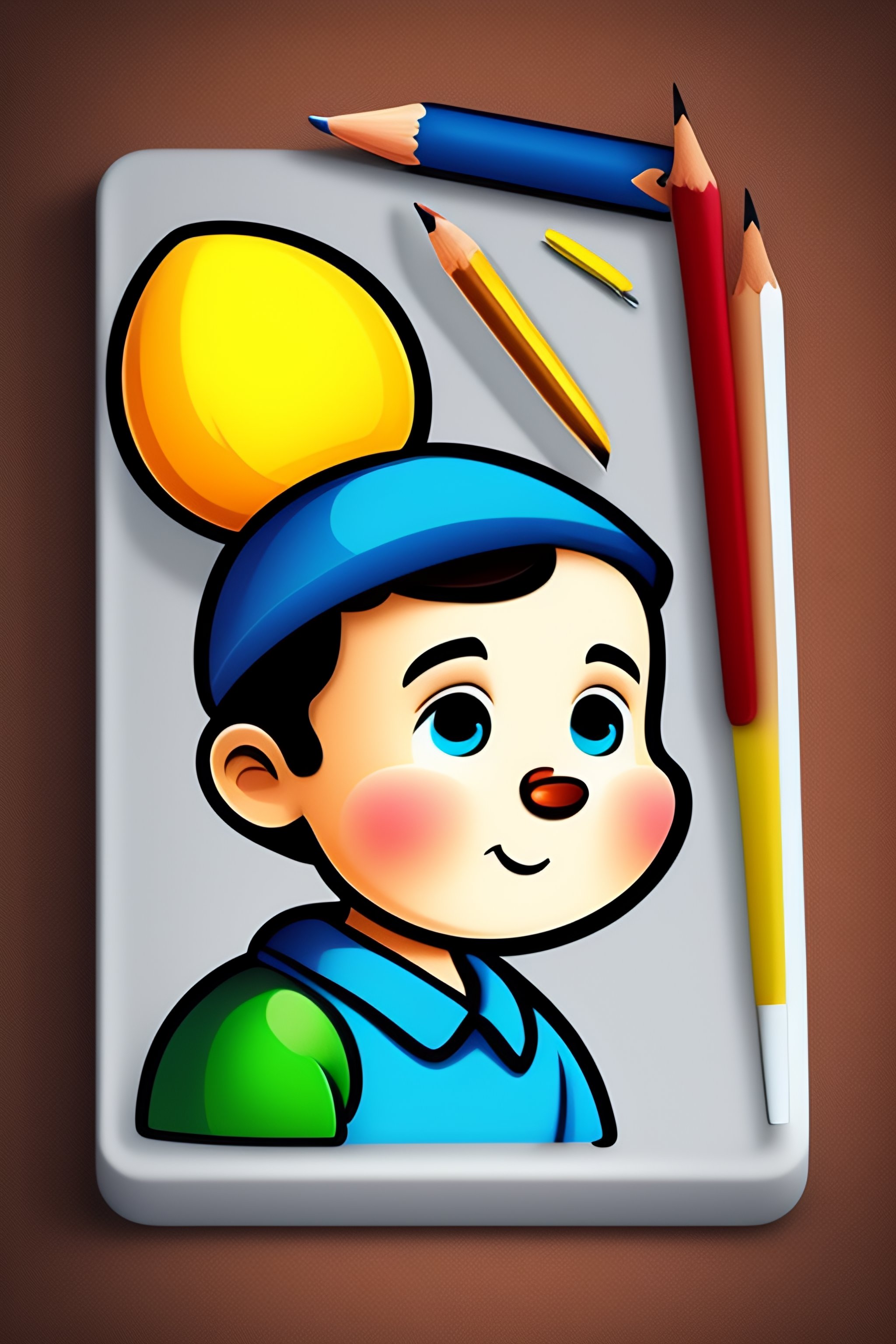Lexica - Cartoon design of a kids drawing