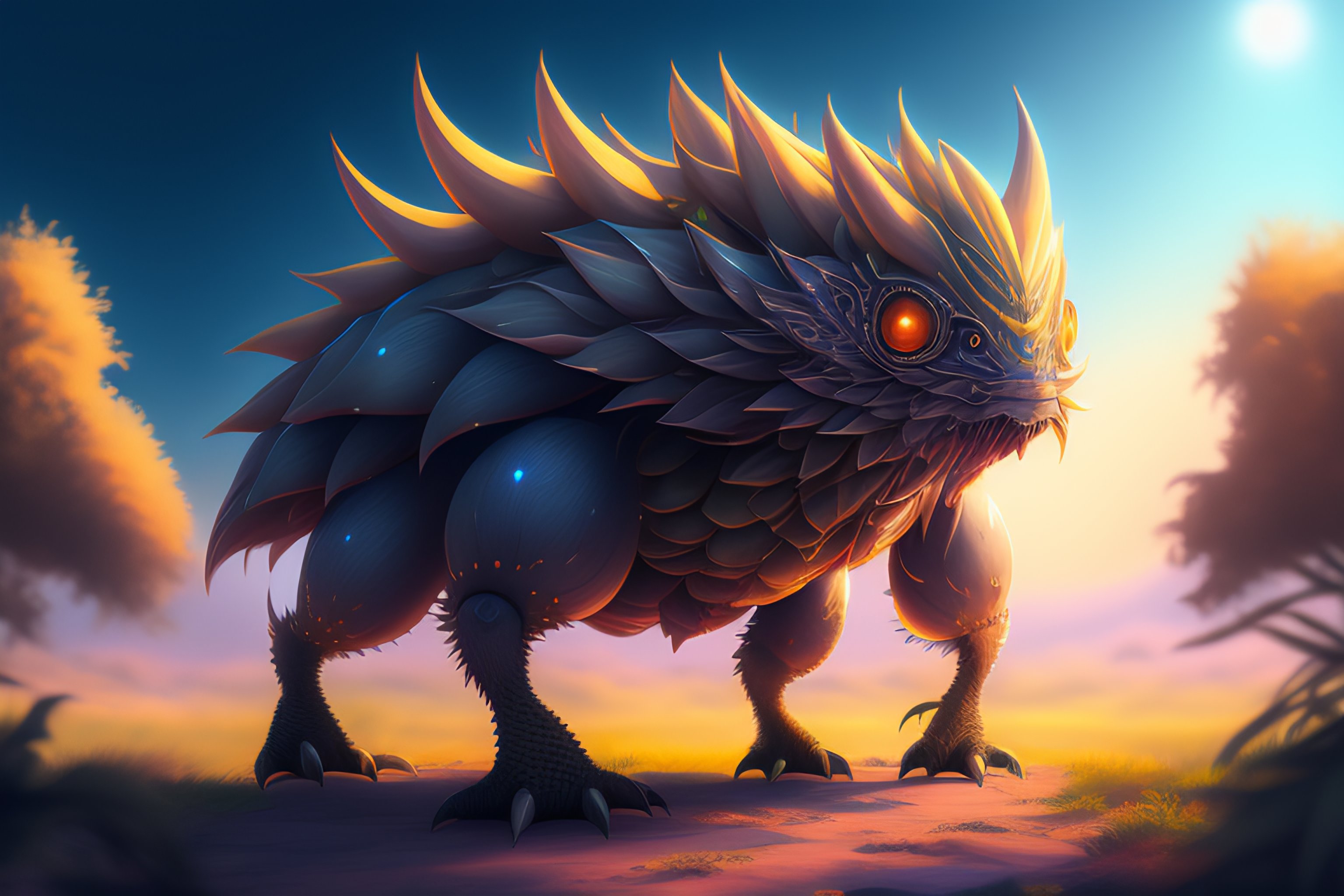 Lexica - A humanoid artichoke monster with large orb eyes, highly ...