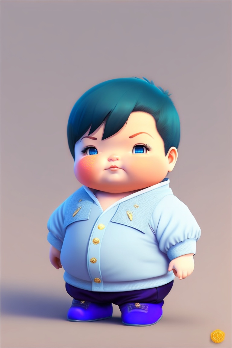 Lexica - A very chubby small boy,anime