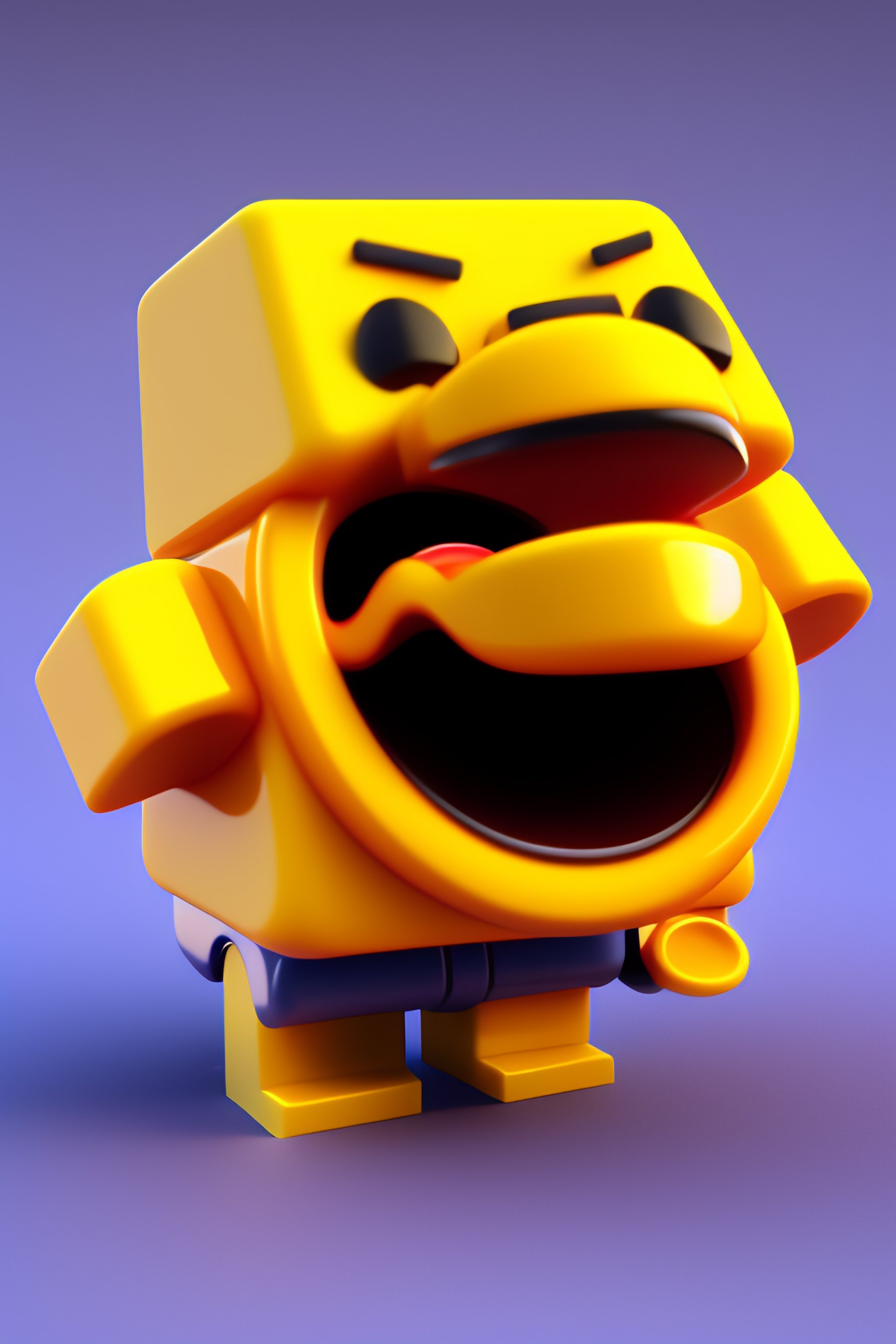 Lexica - 3d render cute character laughing lego