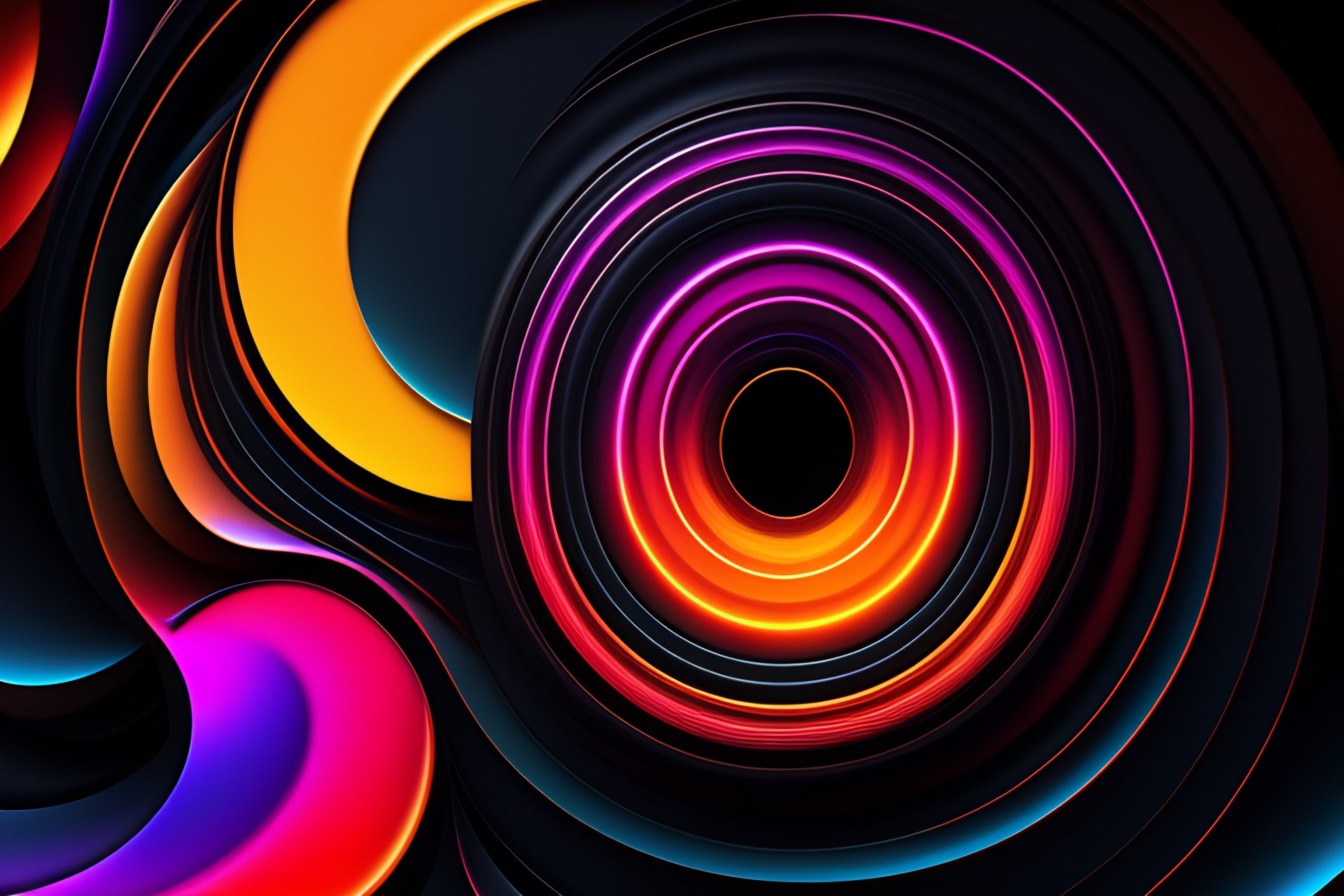 Lexica - Dark black computer desktop background small Geometric ...