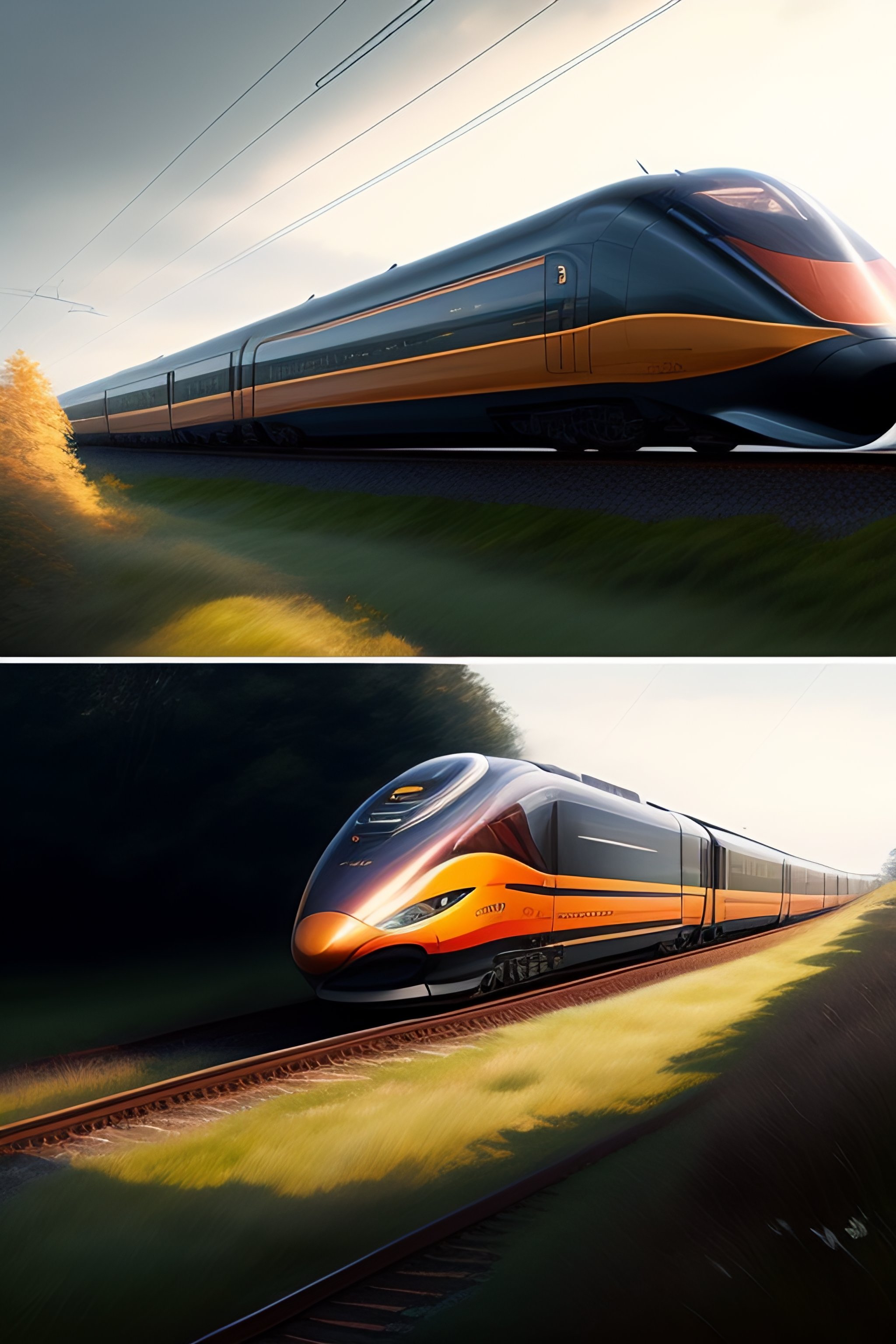 Lexica - High speed train passing through english countryside ...