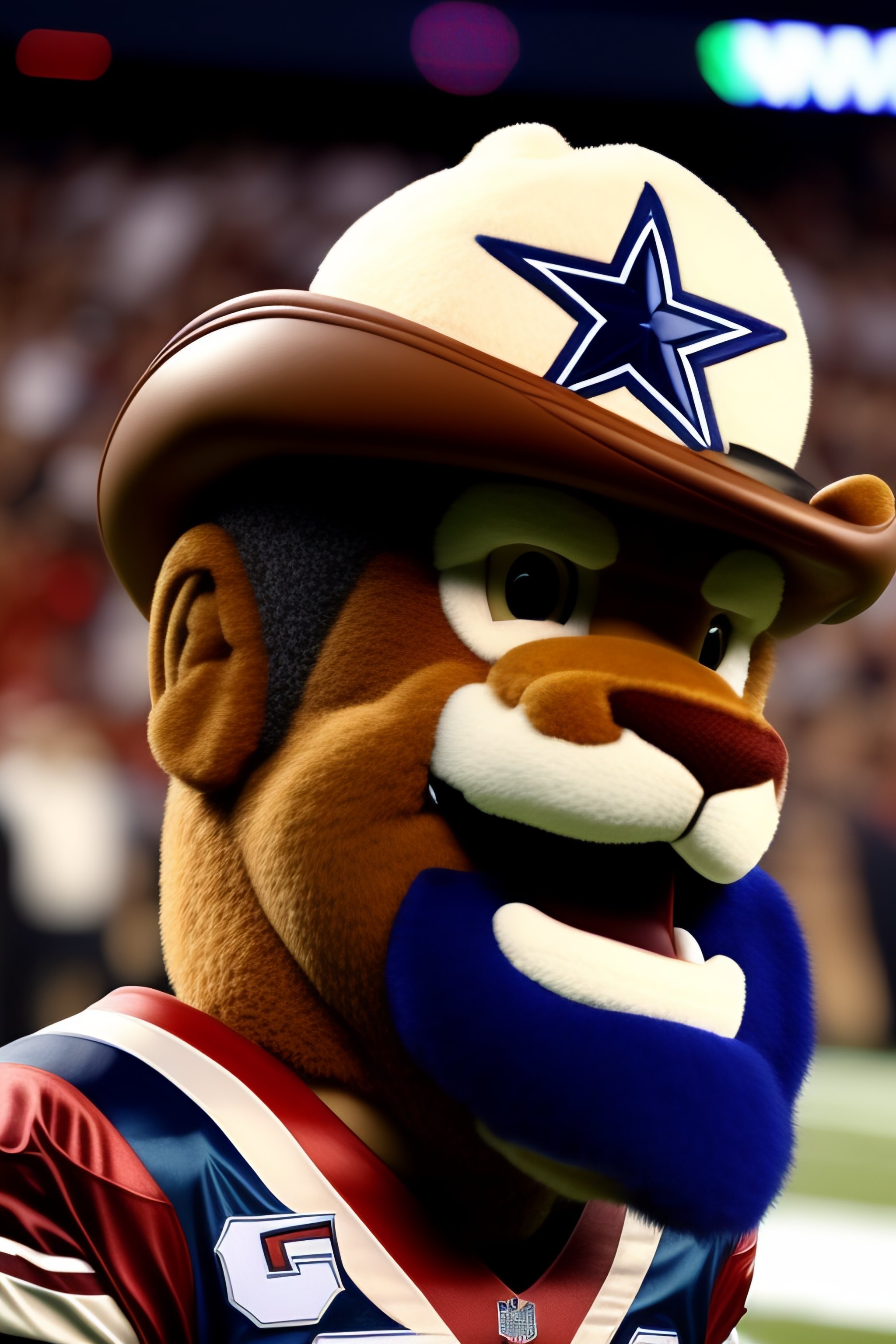 Lexica - Dallas Cowboys football mascot with a booted foot on the head of  the 49er's team mascot