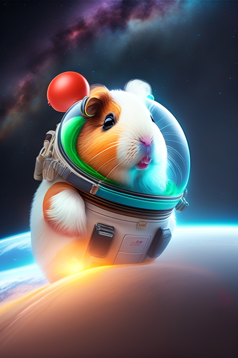 Lexica - Guinea pig, in the universe, astronaut,