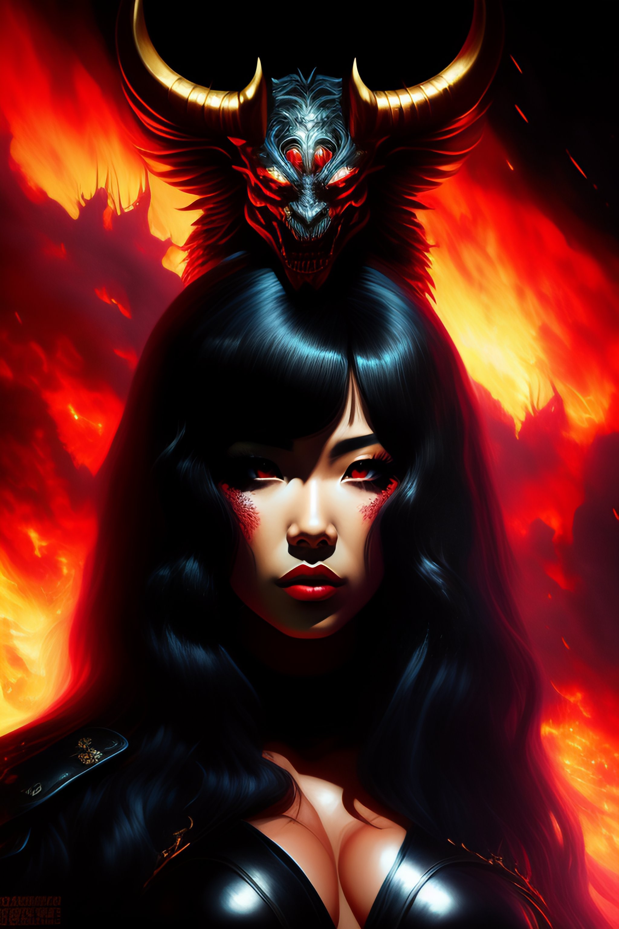 Lexica - A demon fear dark , highly detailed, digital art, sharp focus ...
