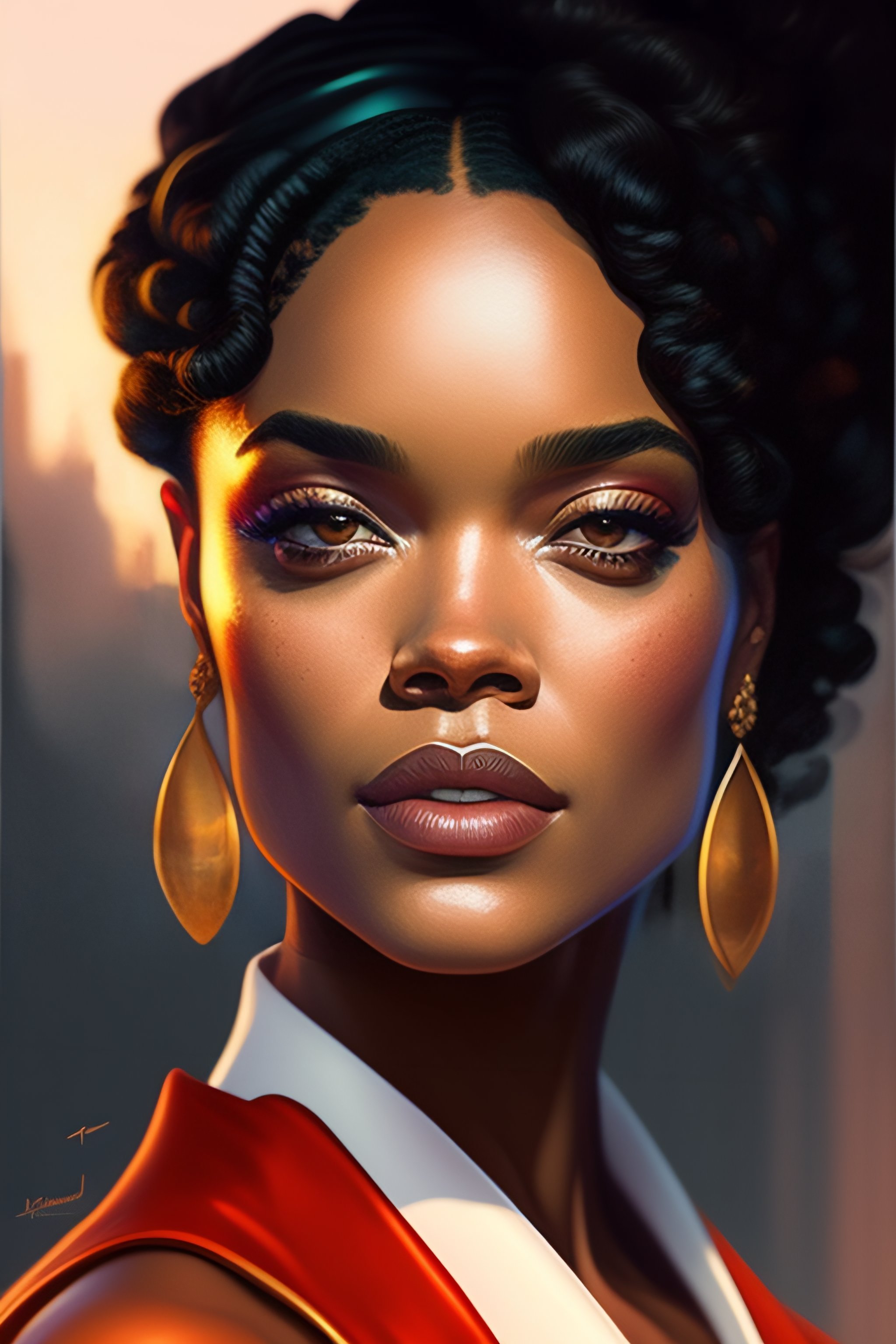 Lexica - A portrait of tessa thompson, fantasy, sharp focus, intricate ...