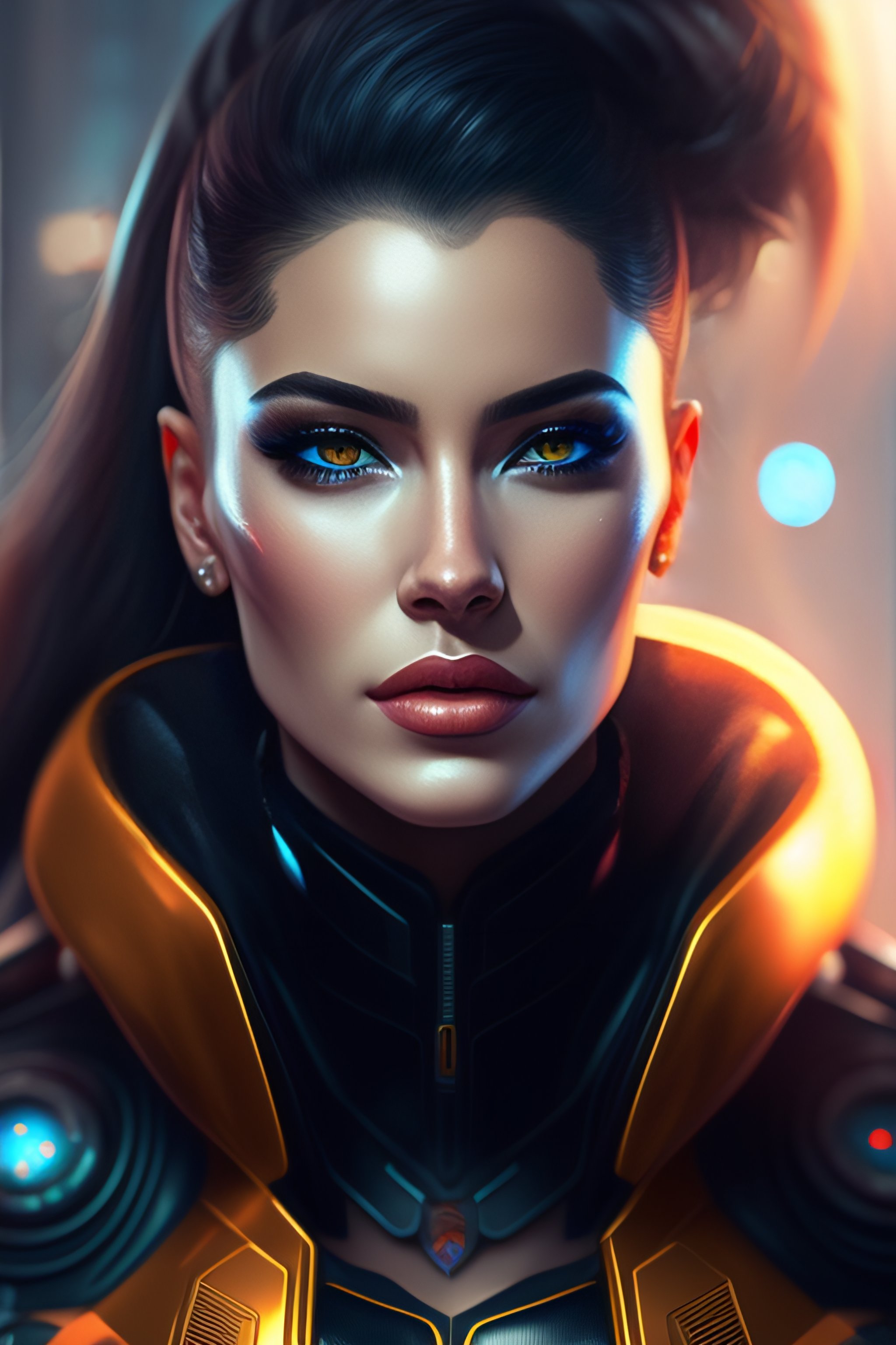 Lexica Cyberpunk Portrait Of Woman As A Cyborg Sci Fi Concept Art