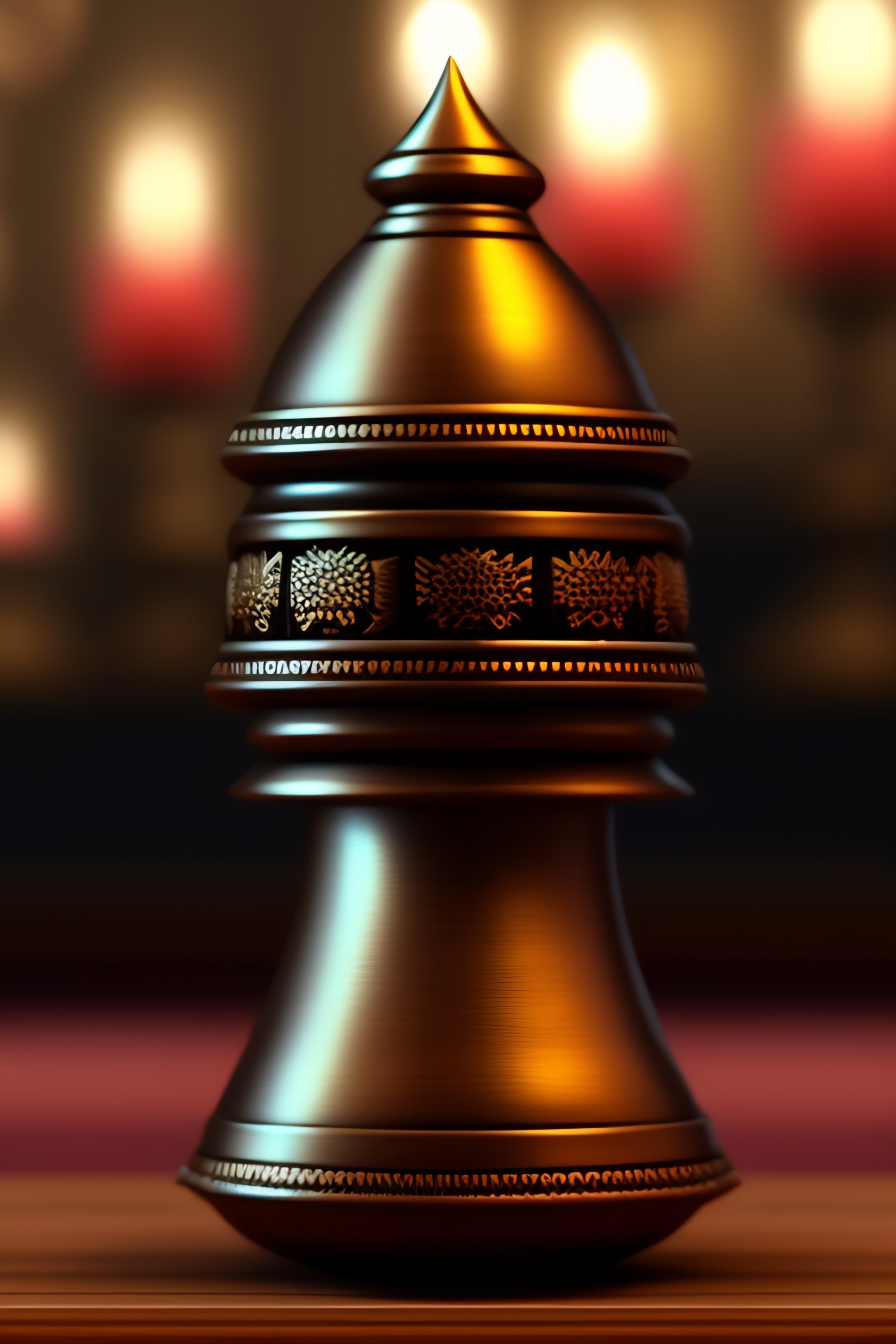 Lexica - A knight chess piece connected to an ancient machone