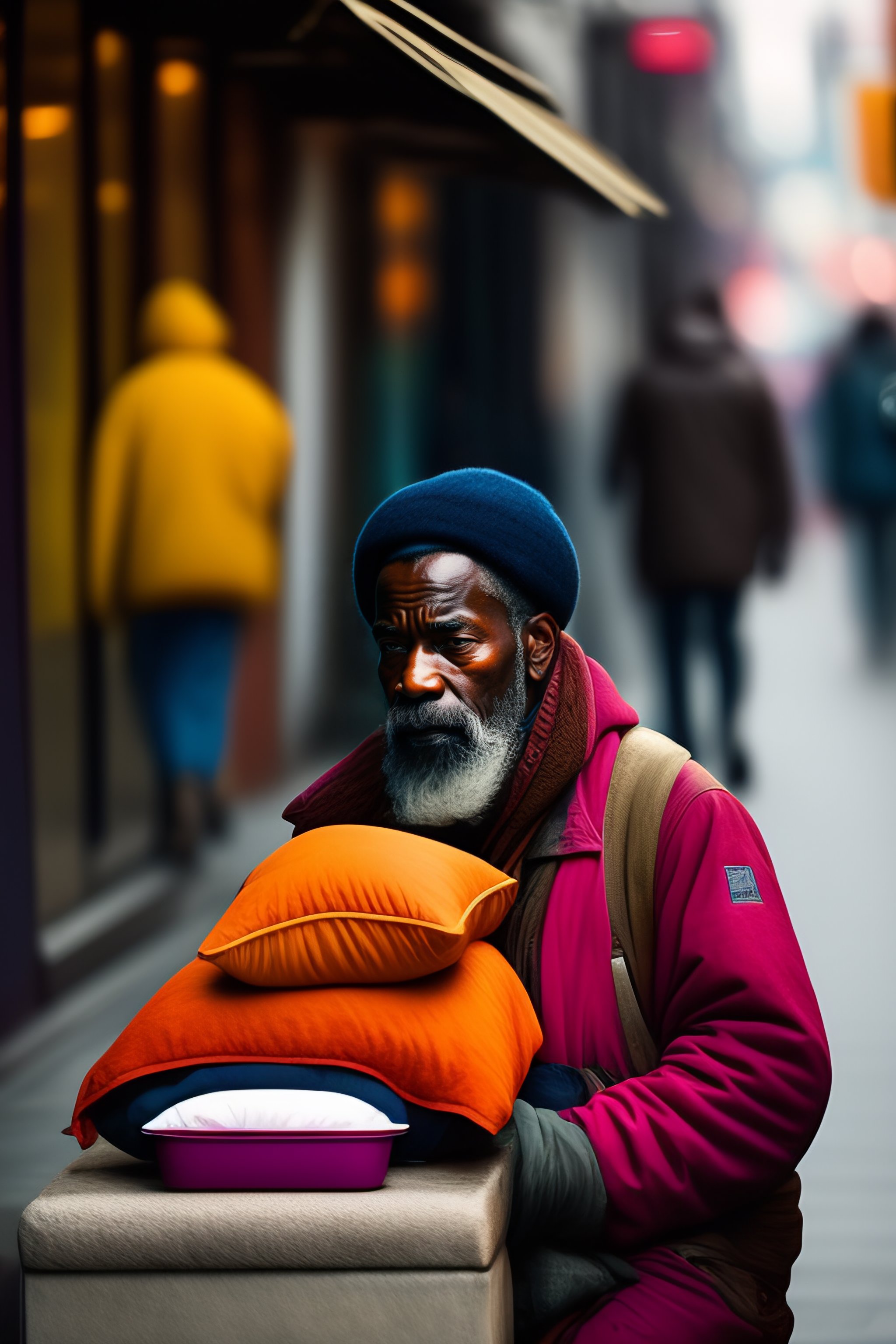 Lexica - Color picture of homeless superstars