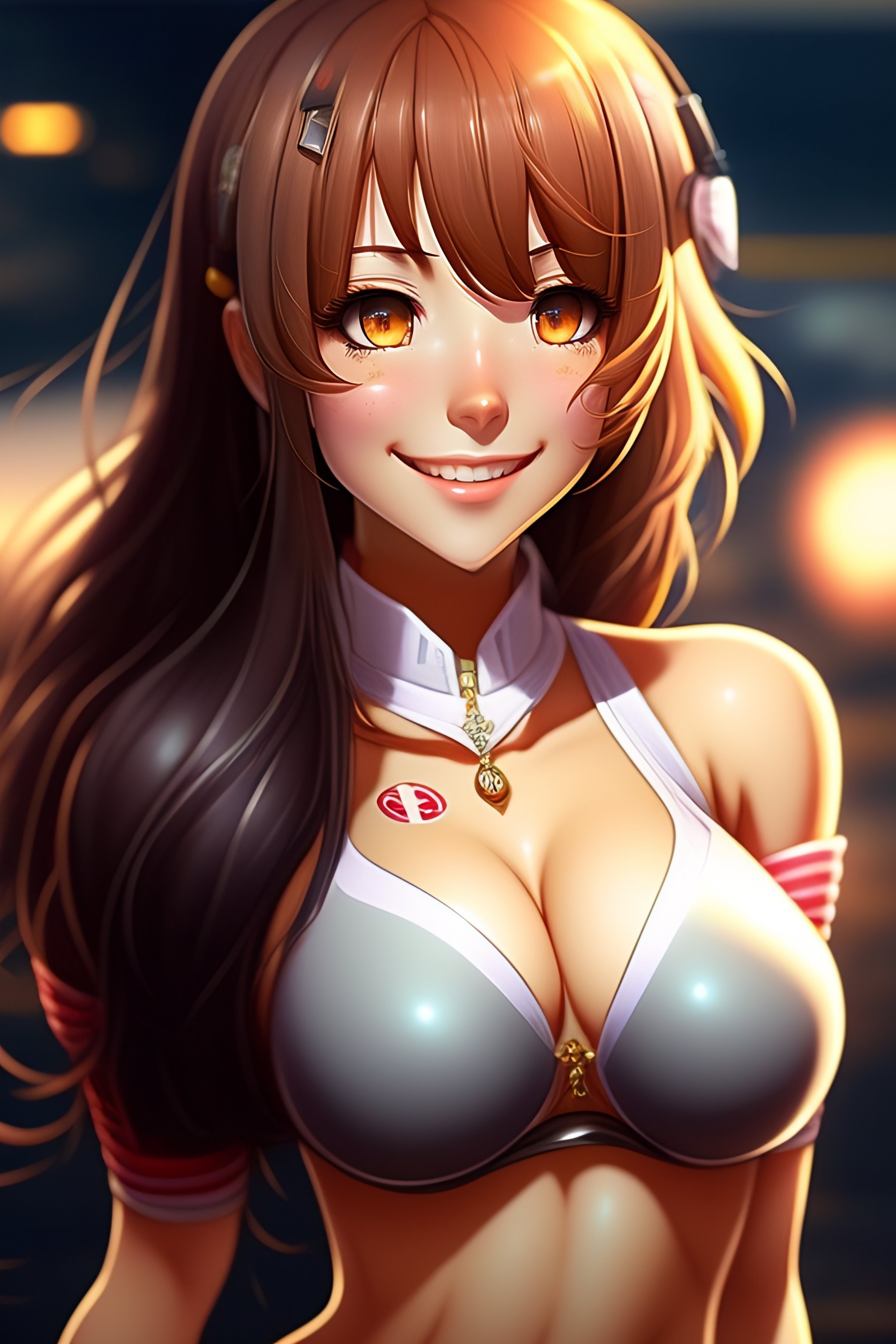 Lexica Smiling Cute Sexy Anime Girl