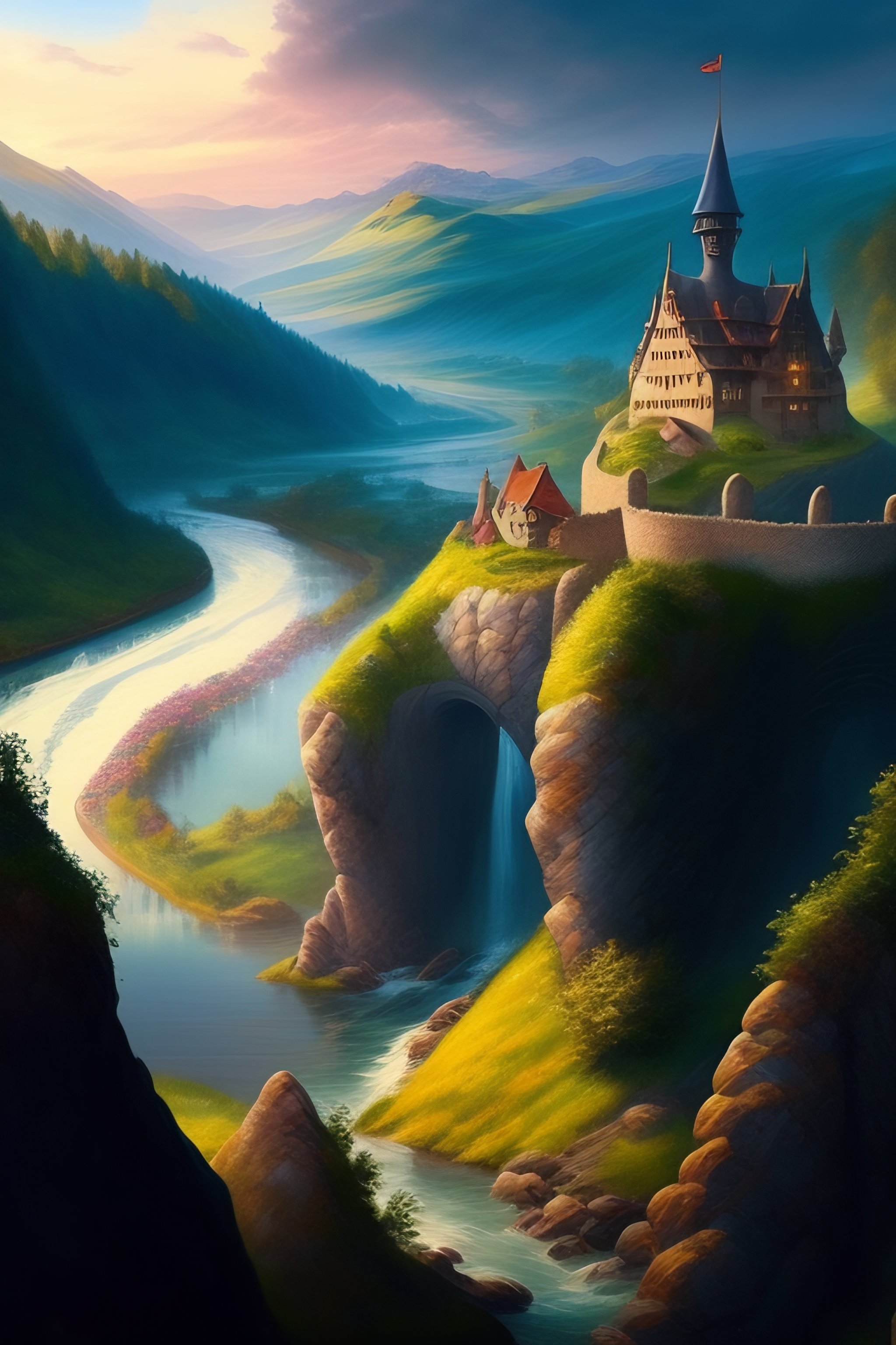 Lexica - A medieval town built where two rivers cross over twice and ...