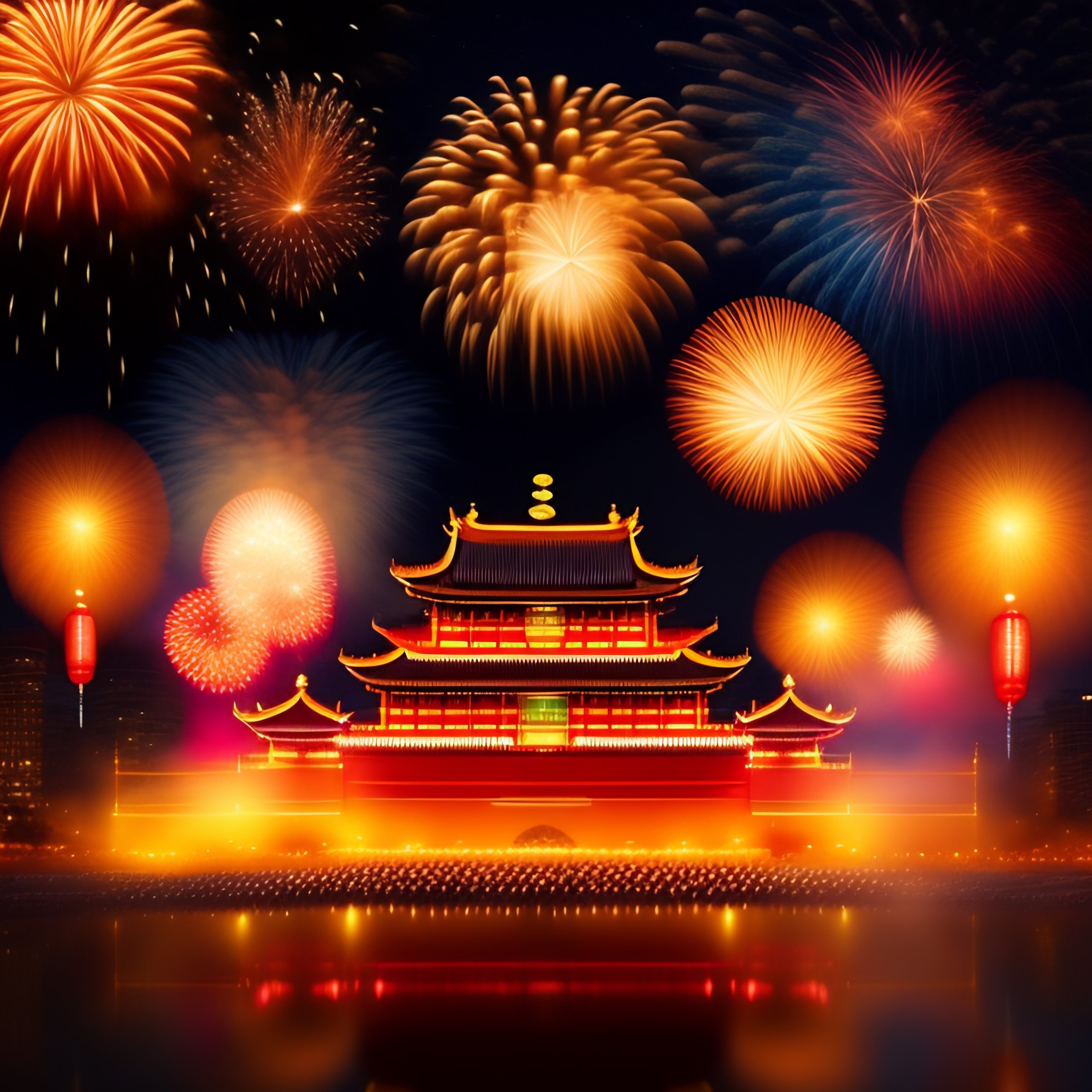 chinese new year festival fireworks