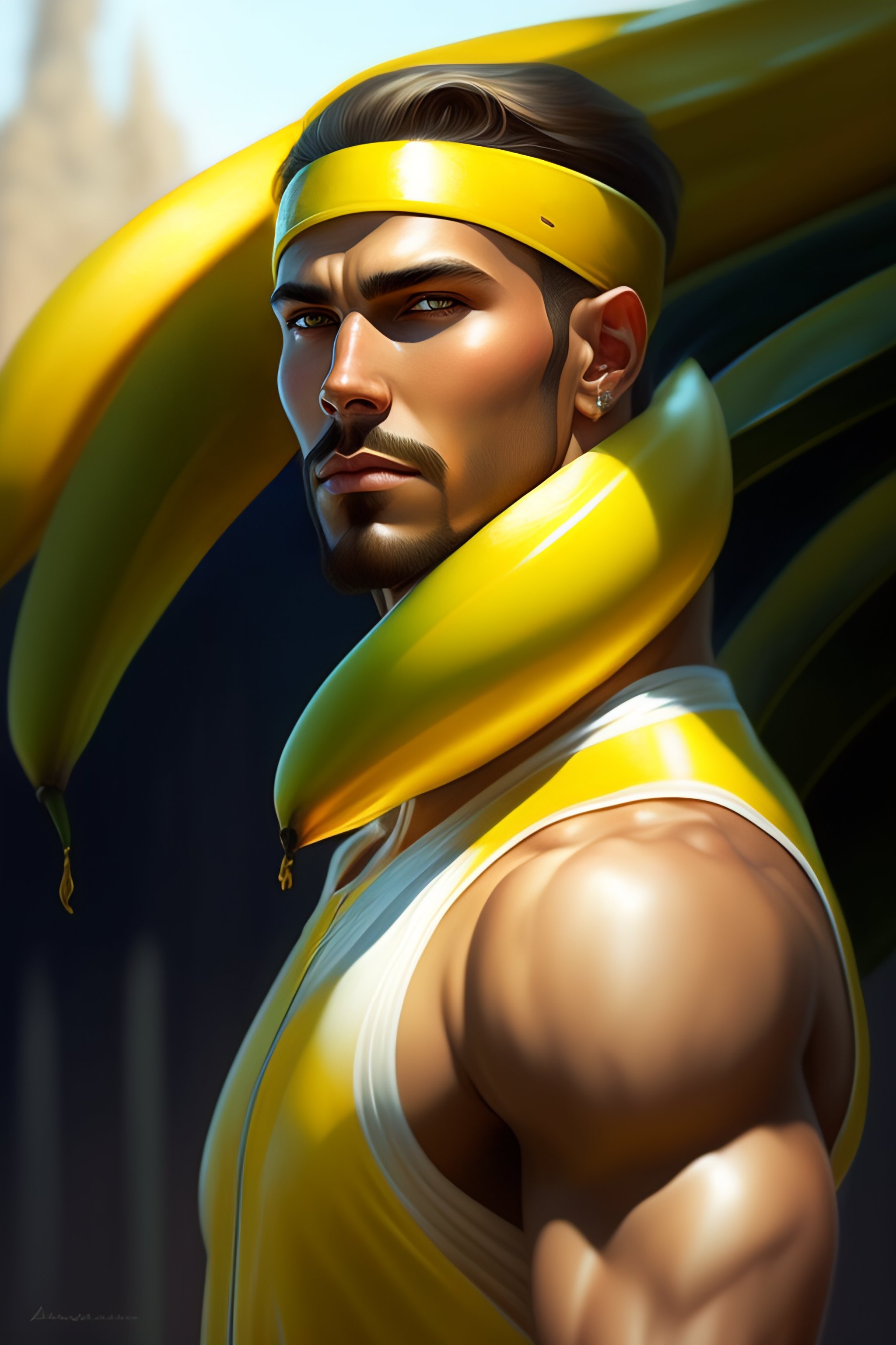 Lexica - Banana Potassium man white skinned portrait, highly detailed ...