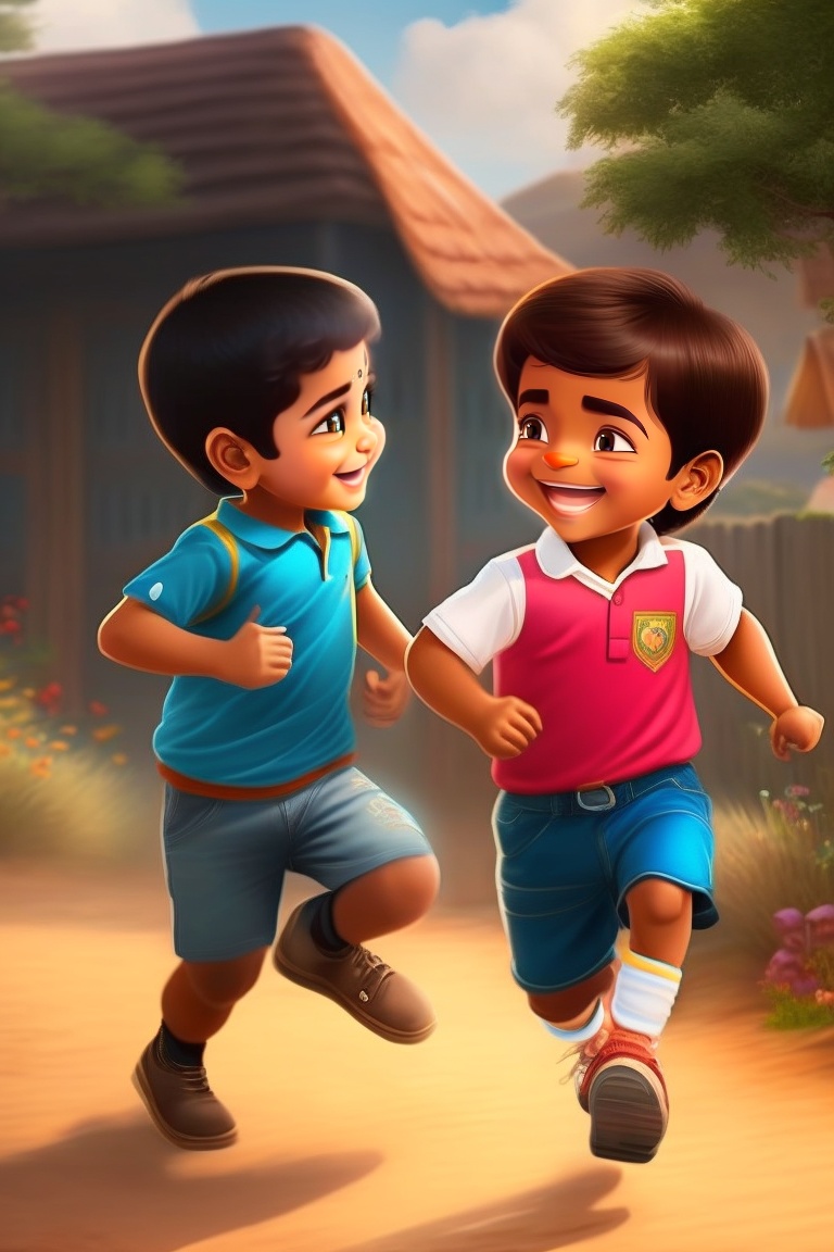 Lexica - Scene 1: Raju and Sohan's Joyful Friendship Description: Raju ...