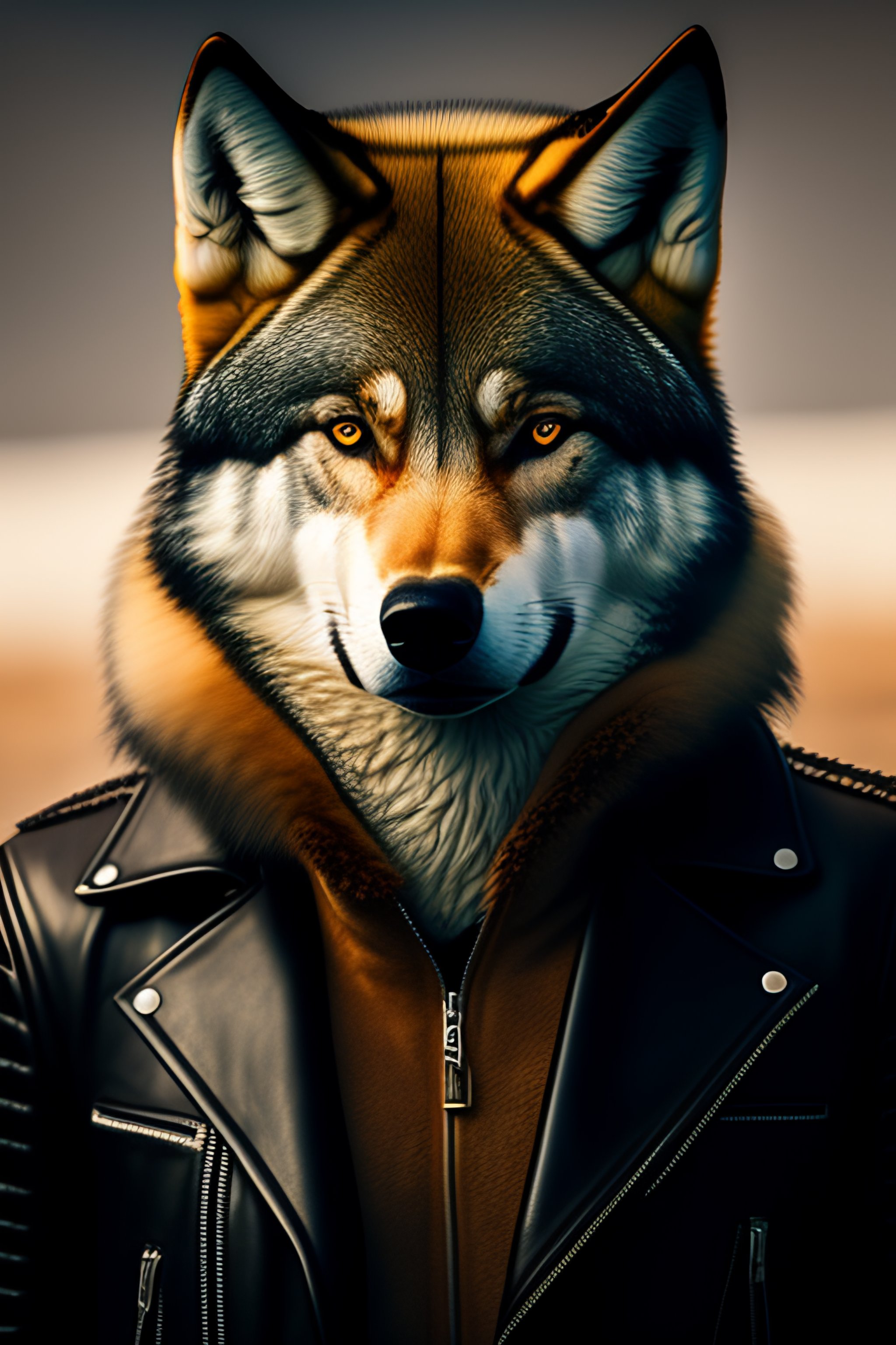 Wolf biker clearance jacket