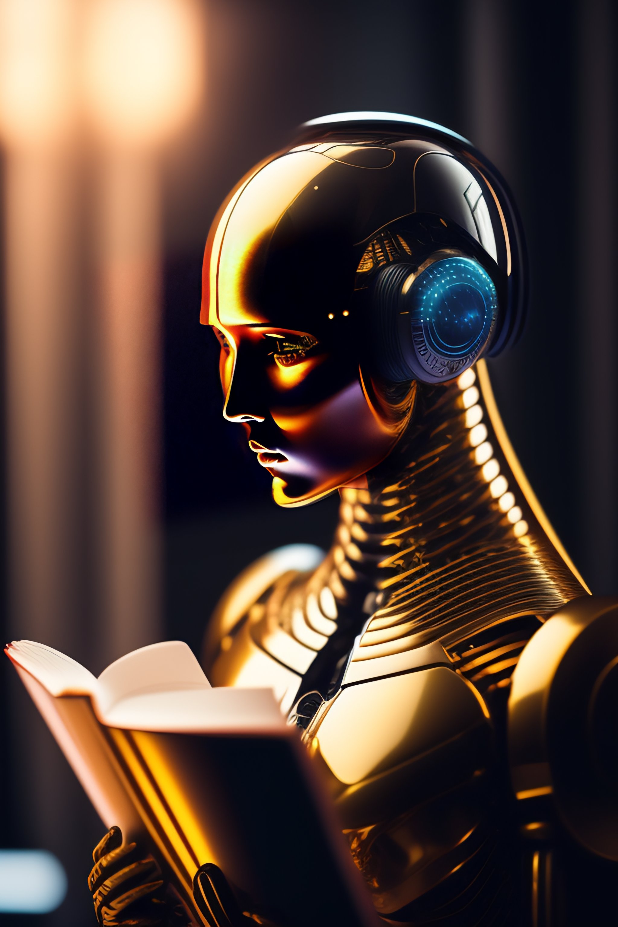 Lexica - Artificial Intelligence writing a book with a dark background