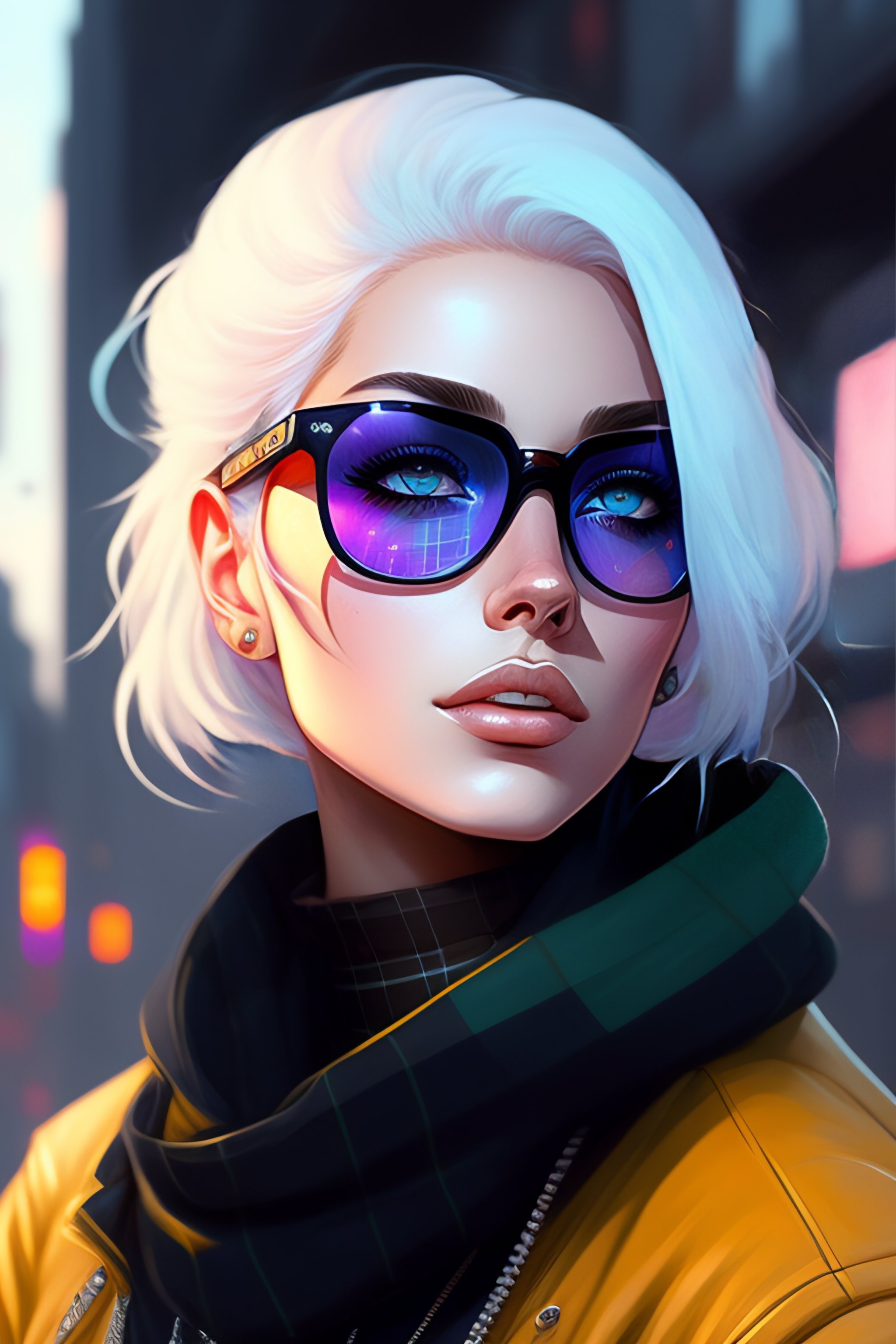 Lexica - Highly detailed portrait of a sewer emo punk woman student ...