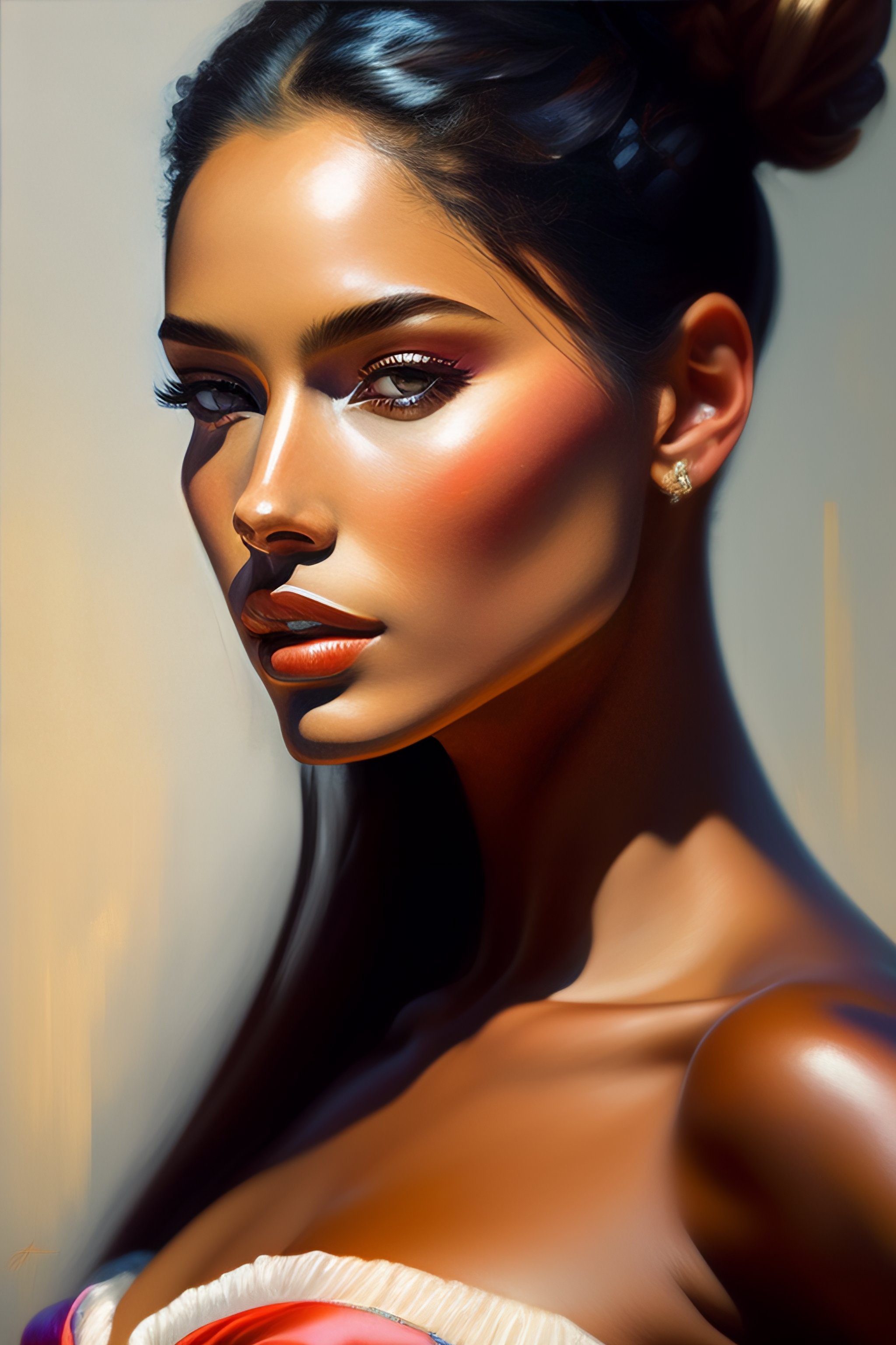 Lexica A beautiful masterpiece painting of a female model by