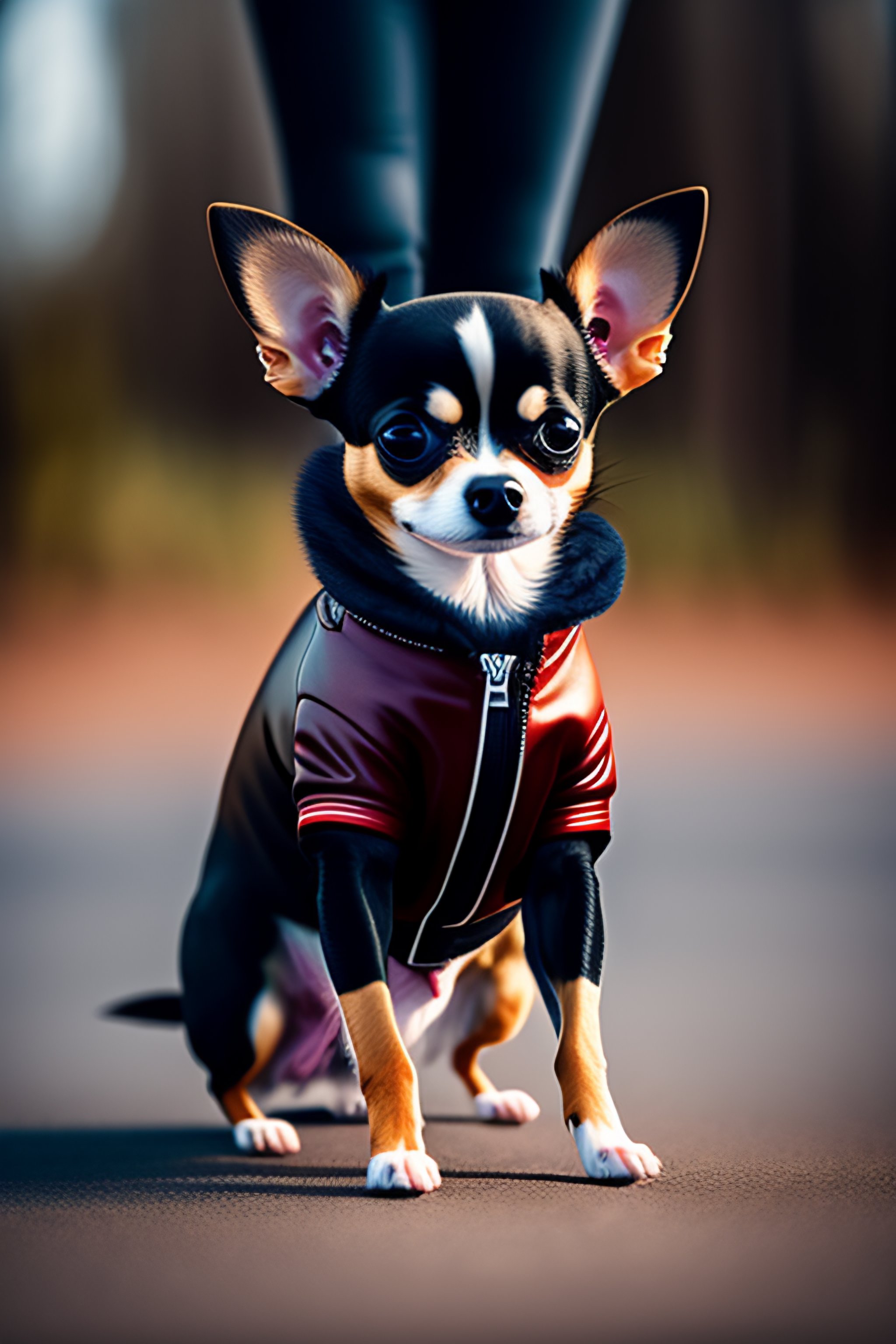 Chihuahua leather jacket best sale