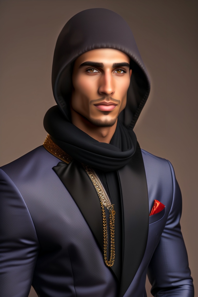 Lexica A smart Muslim guy Tall man, slim man, extremely white skin