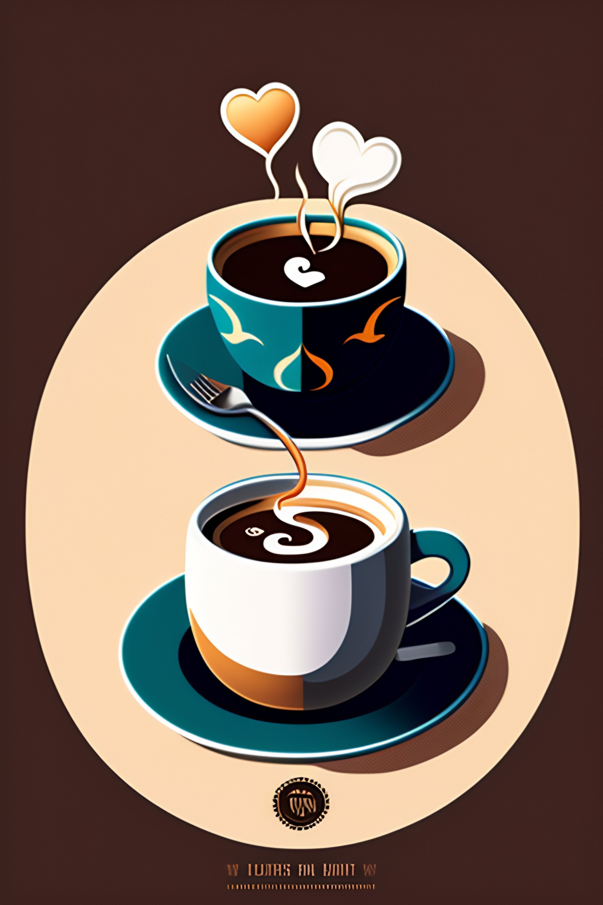 Lexica - This design celebrates the love of two of the best things in life:  cats and coffee! It could feature a cute illustration of a cat sitting at...