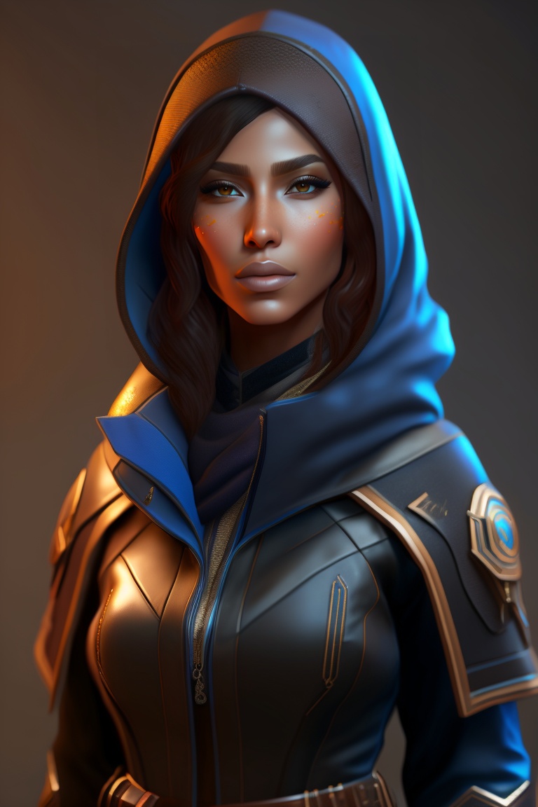 Lexica - An Egyptian Woman Sniper, Brown Hair, Brown Eyes, Face Tattoo 