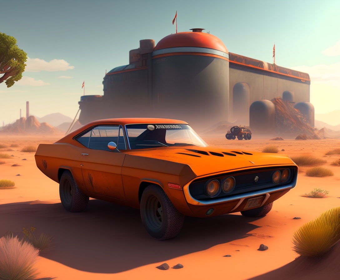 Lexica - Ghibli wasteland, post apocalyptic, desert junkyard, style of ...
