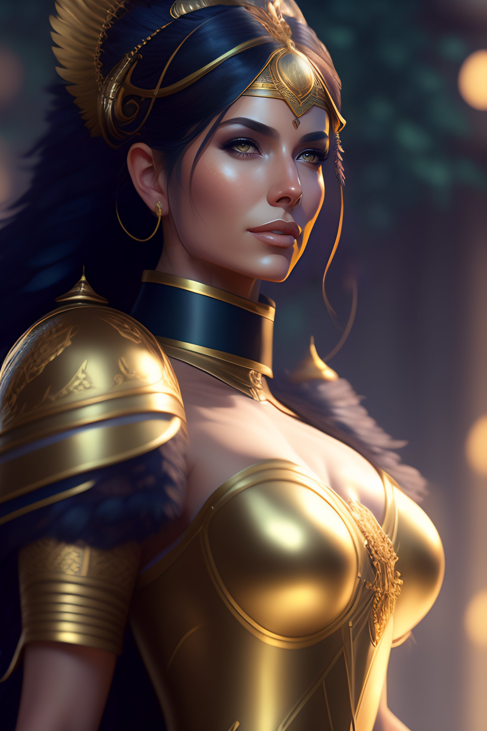 Lexica - Highly detailed full body of athena, stephen bliss, unreal ...