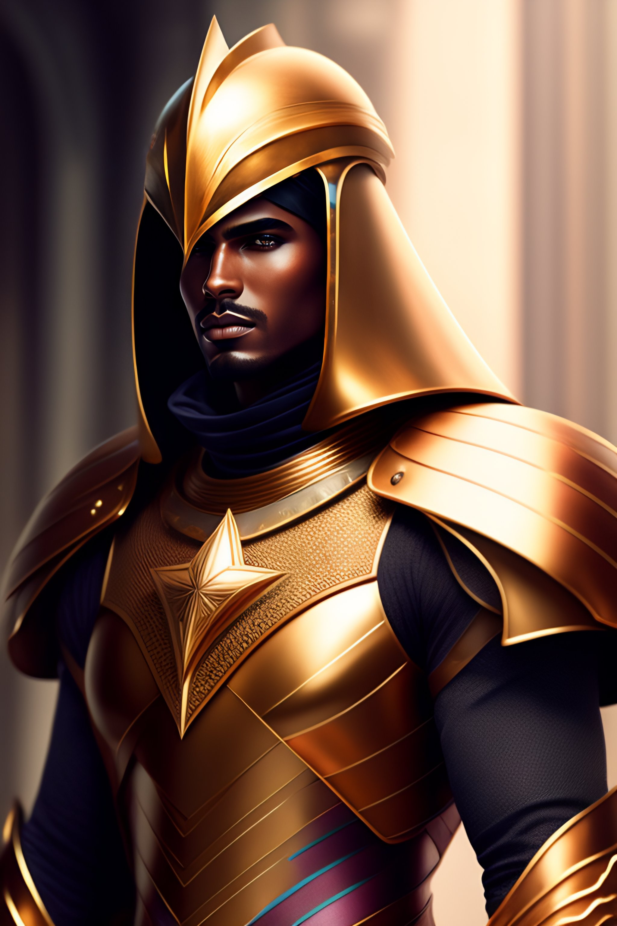 Lexica - Fashion model walking down a catwalk, wearing an armor ...