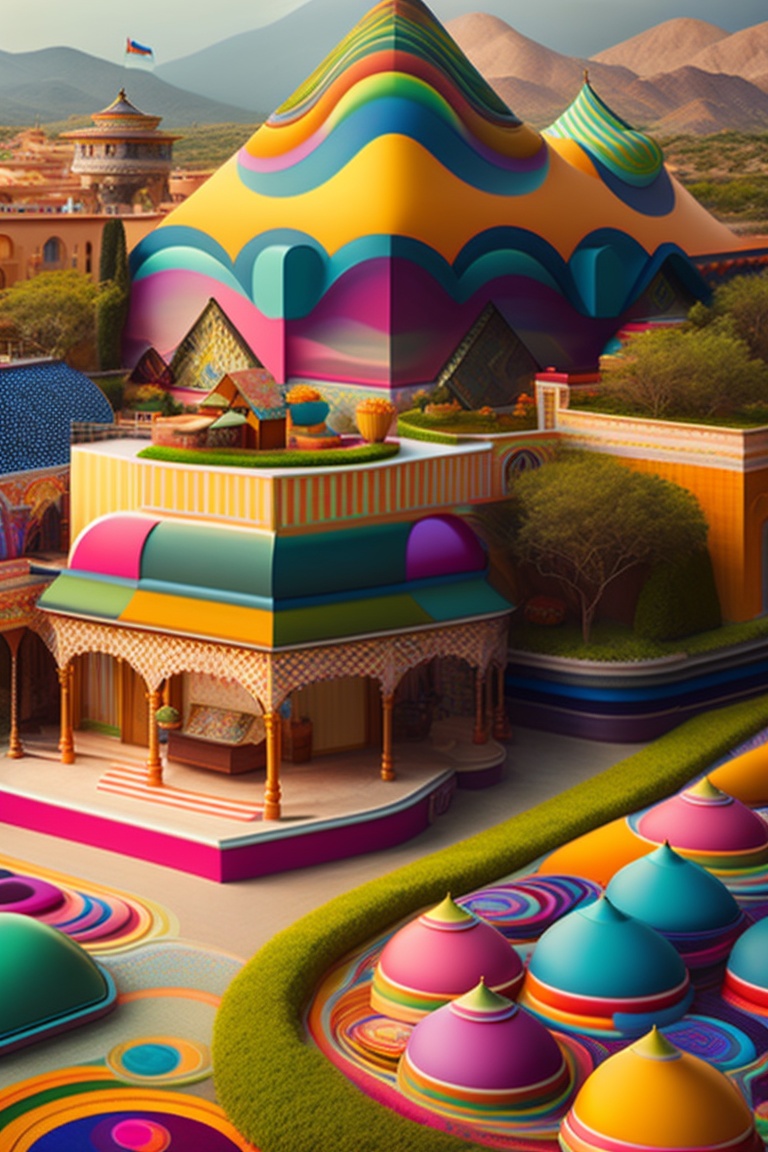 Lexica - The most psychedelic geometric patterned neighborhood ...