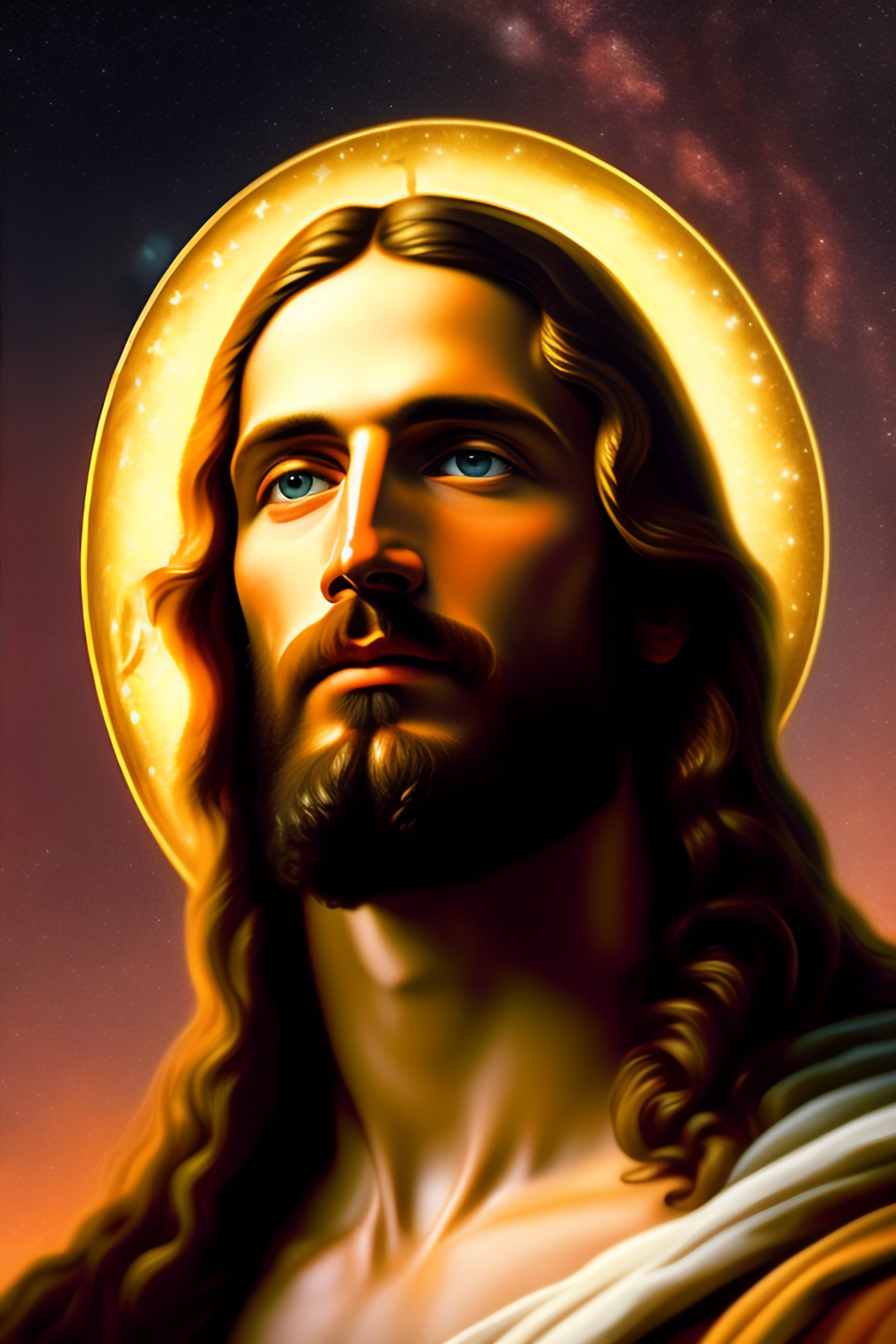 lexica-photorealistic-portrait-of-jesus-christ-starry-background