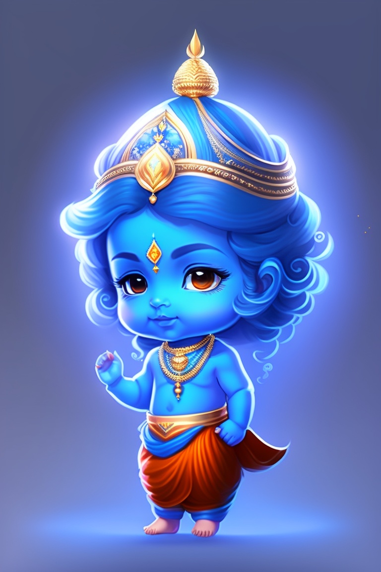 Lexica - Cute and adorable cartoon hindu god lord baby mahadev, body ...