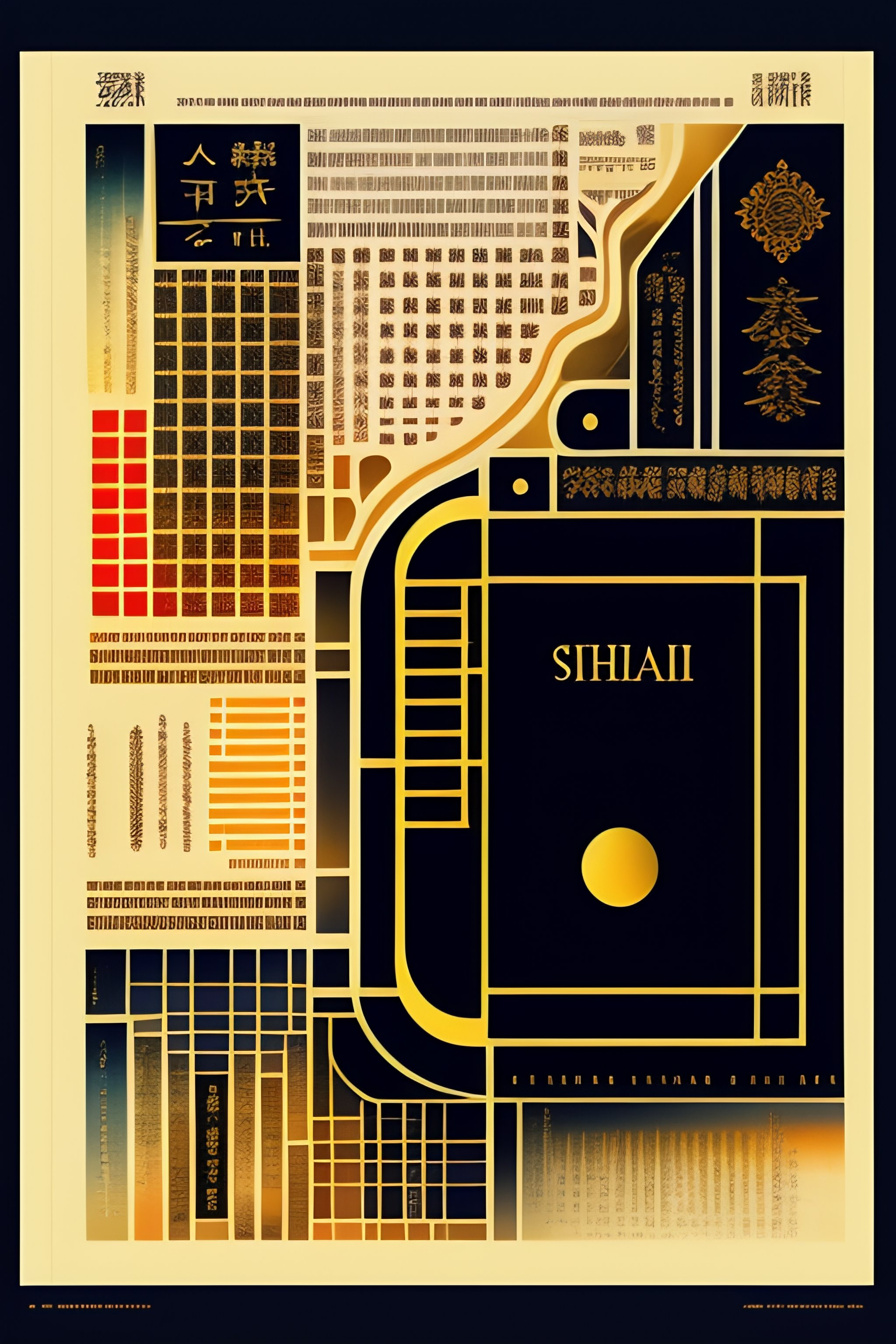 Lexica - Ancient scroll diagram, bold shūji, chart, schematics ...