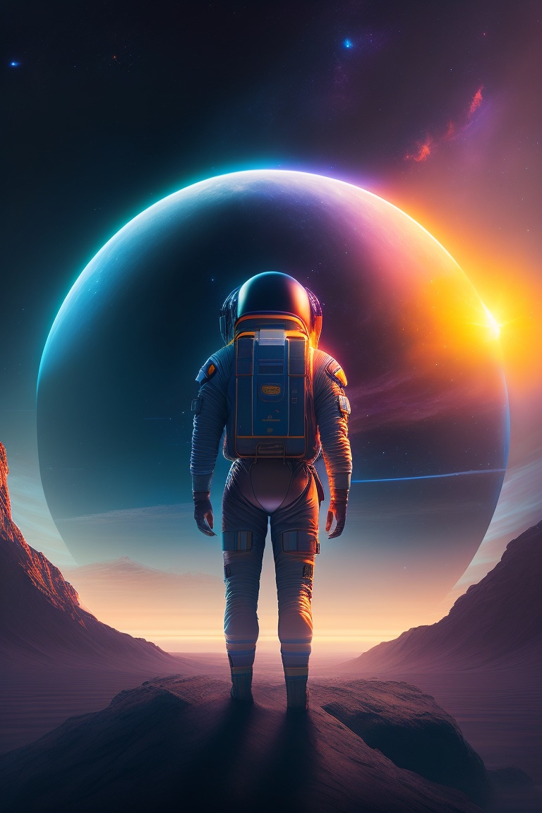 Lexica - In the silent expanse of space, the stranded astronaut floats ...