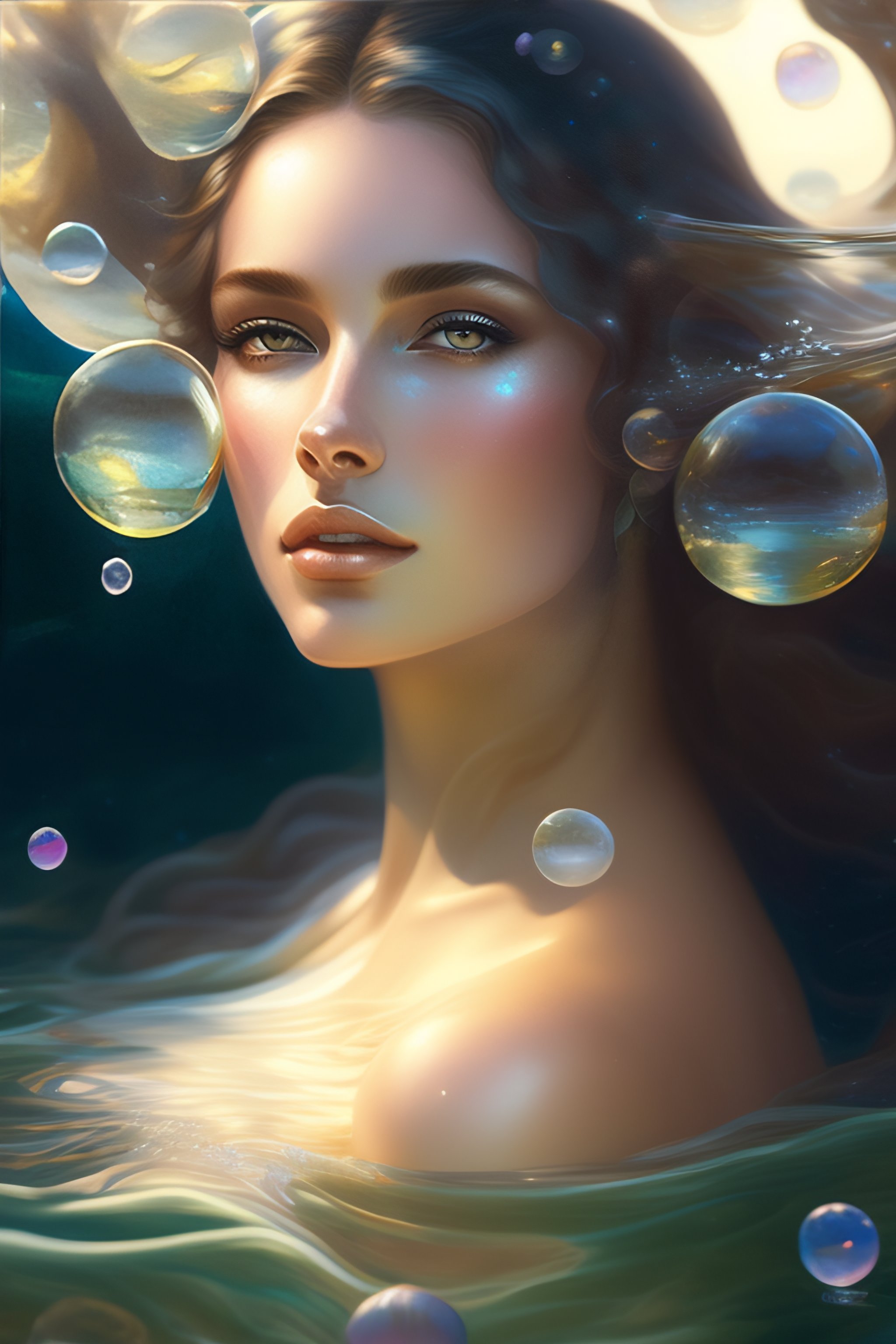 Lexica Hyper realist matte digital painting of a young beautiful