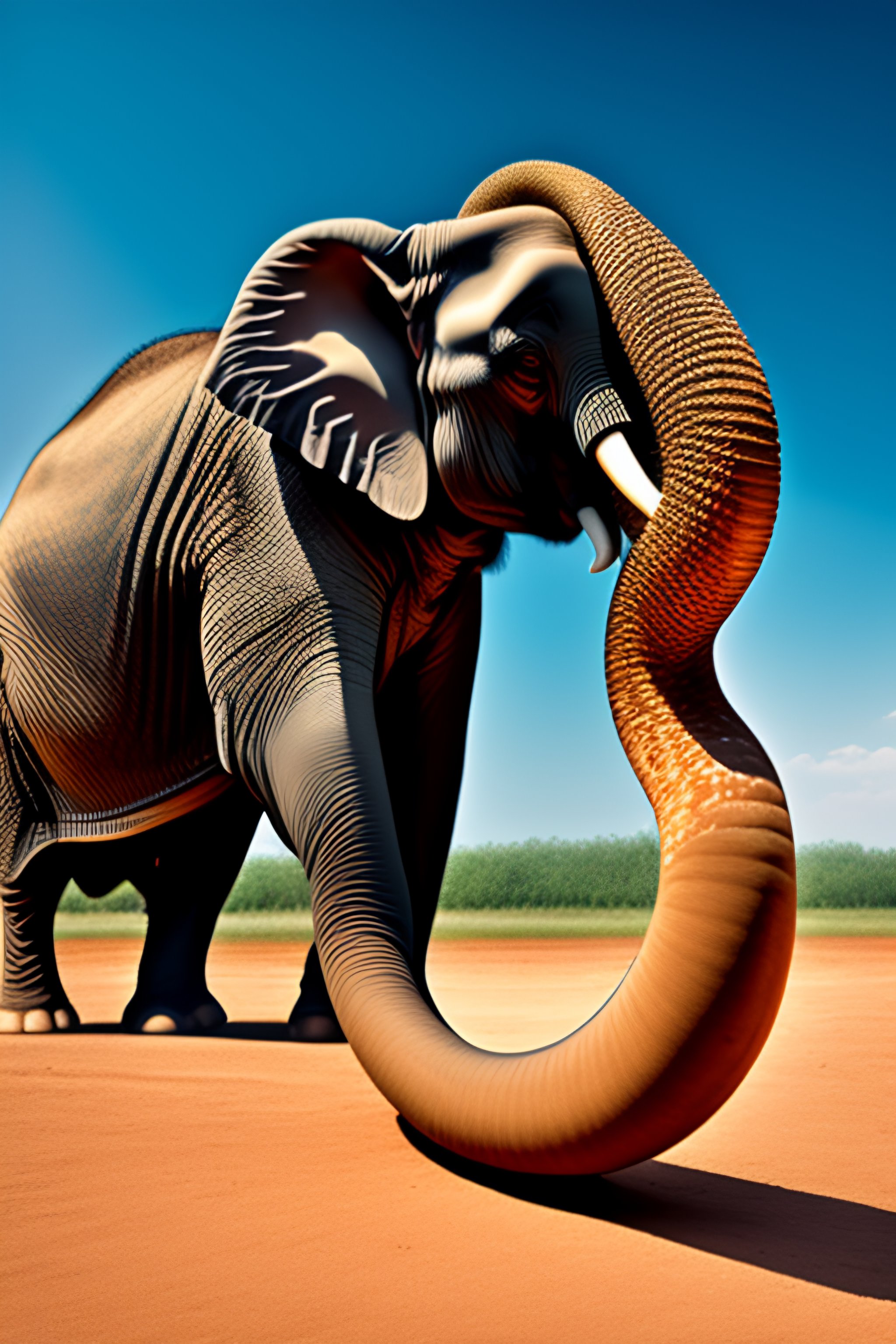 snake eating elephant