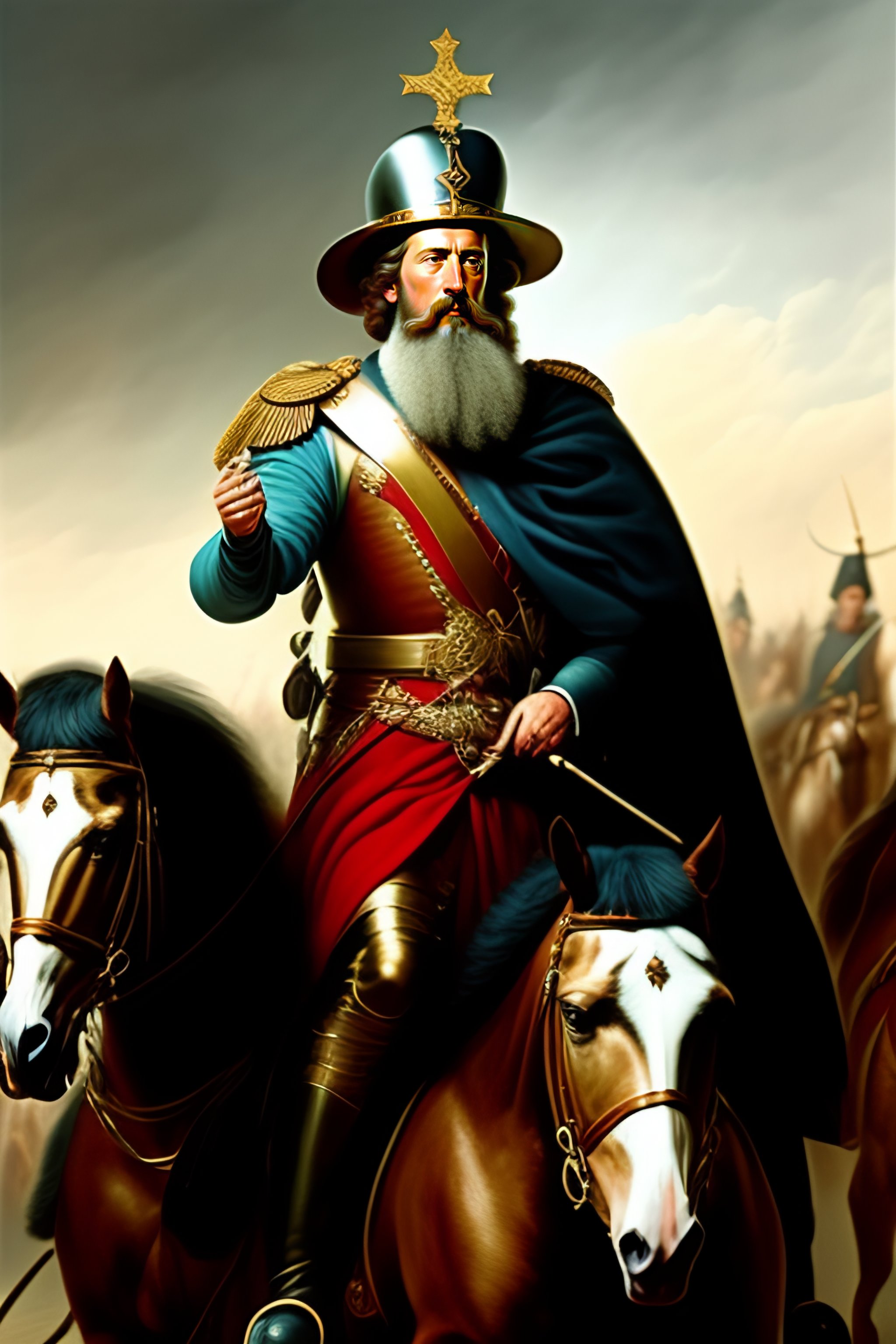 Lexica - Portrait of marcus aurelius leading army to war