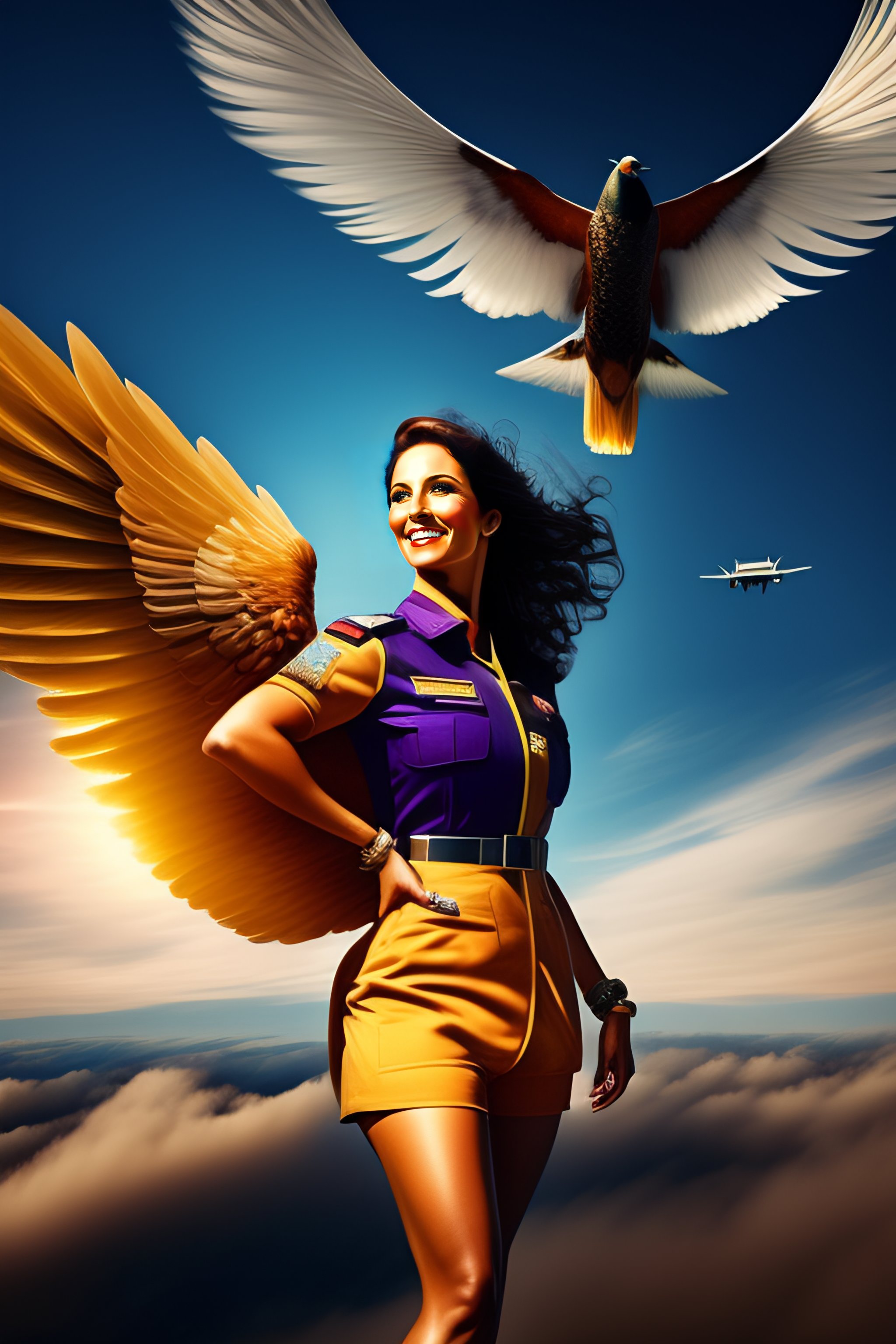 Lexica - Women with wings flying
