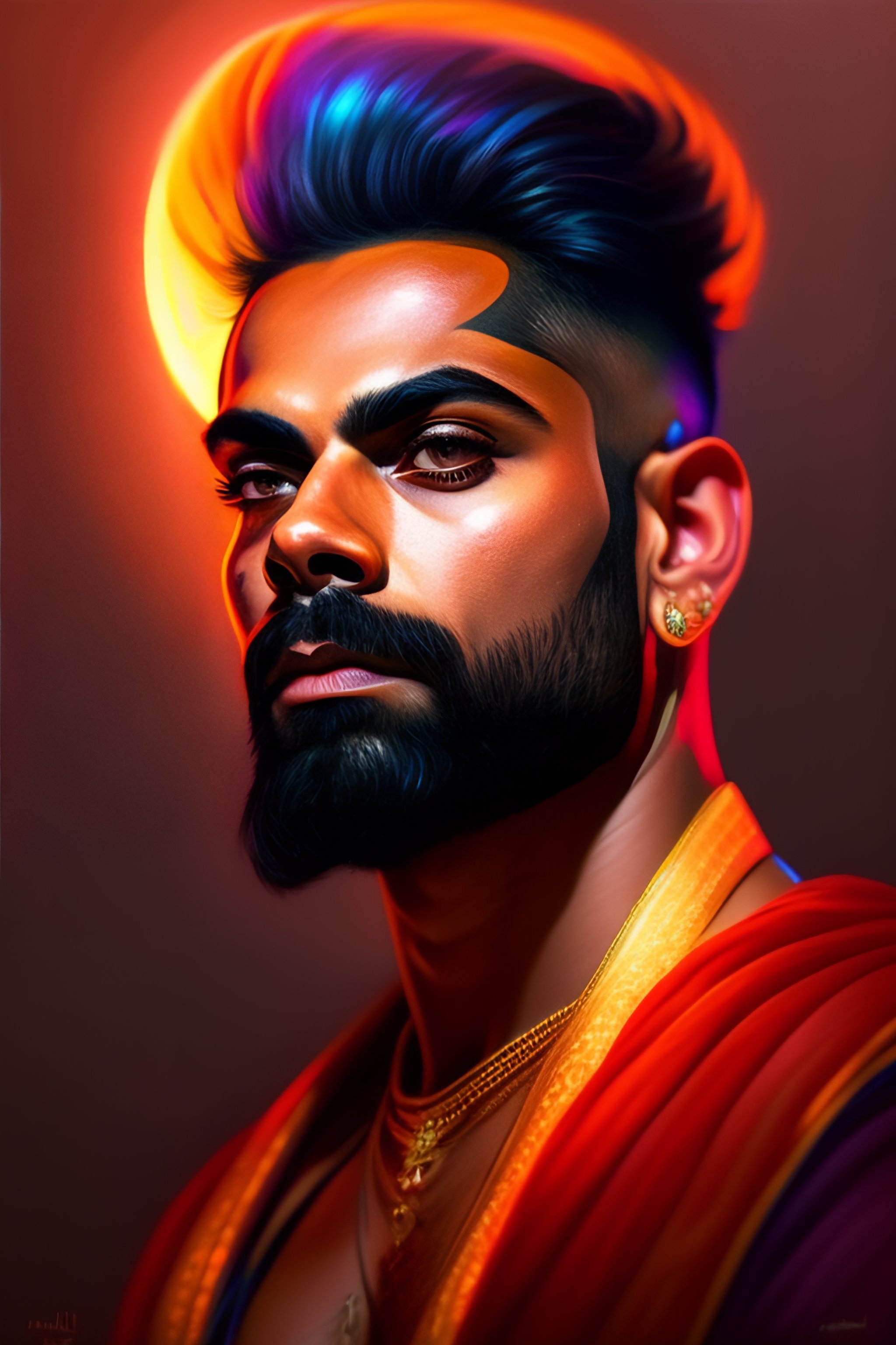Lexica Full body portrait of Virat Kohli phenomenon by mandy jurgens