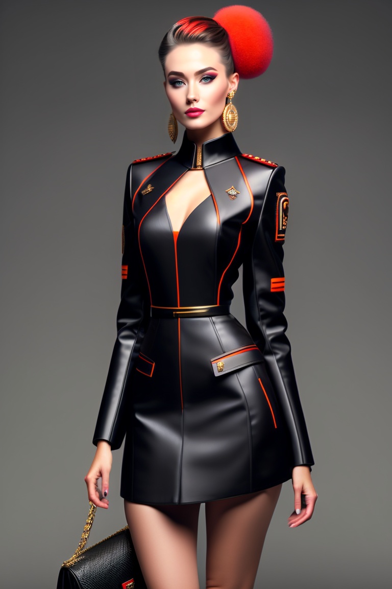 Lexica - Cyberfashion Woman In Avantguard Skirt, Outfite