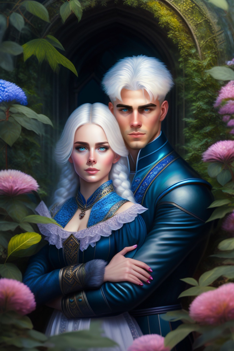 Lexica - A man and a woman, he stands behind his beloved hugging her ...