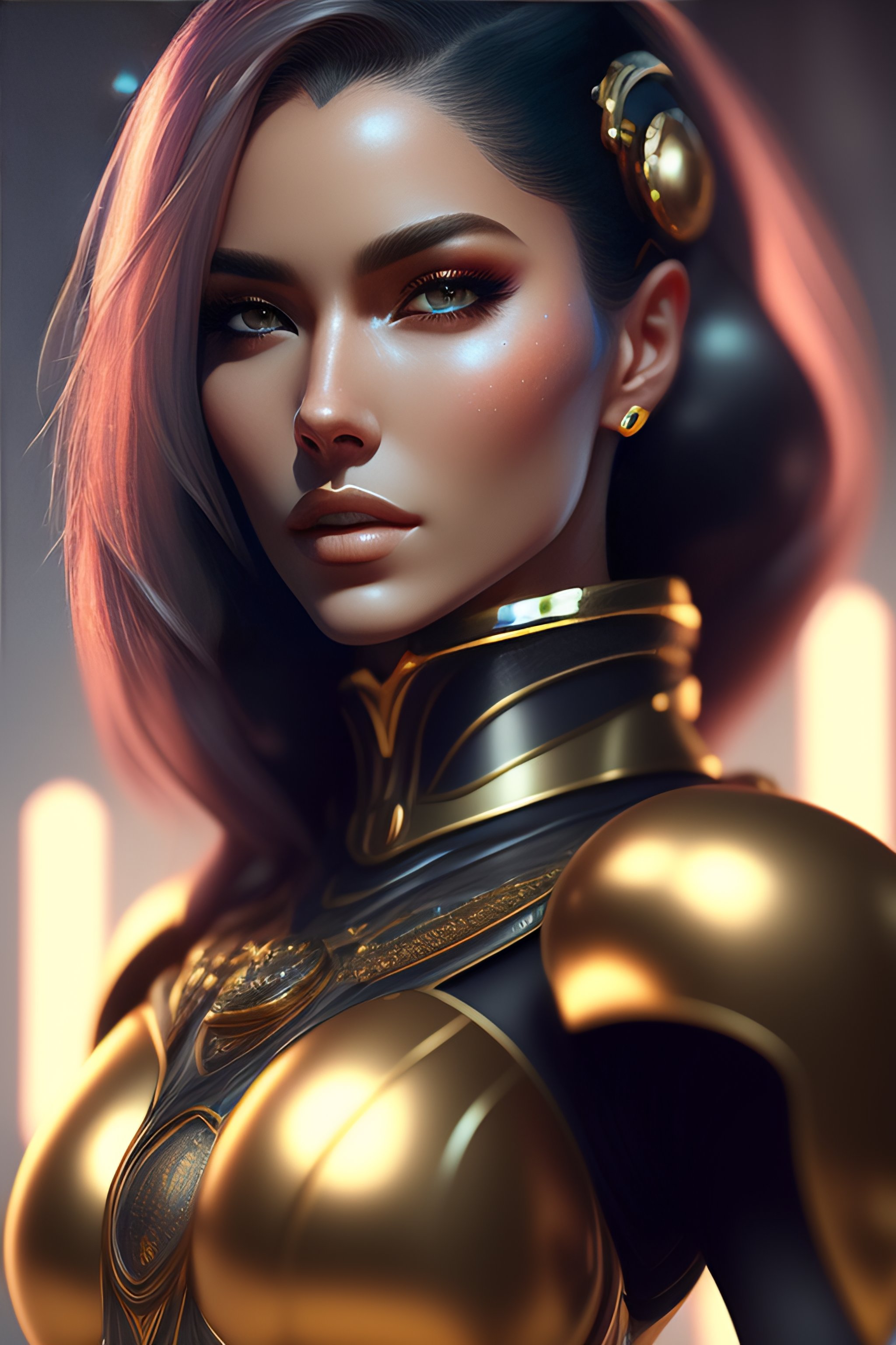 Lexica - Mechanical female android looking, cinematic lighting ...