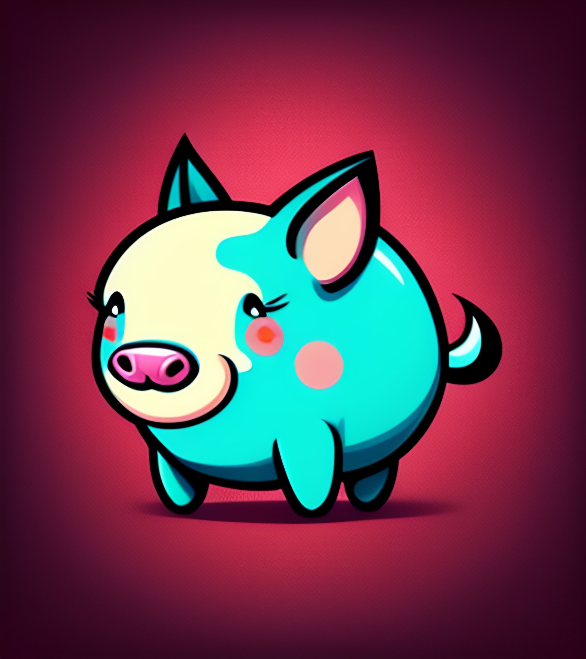 Lexica Cute flying pig, gambling at casino , cartoon logo, simple, 2d