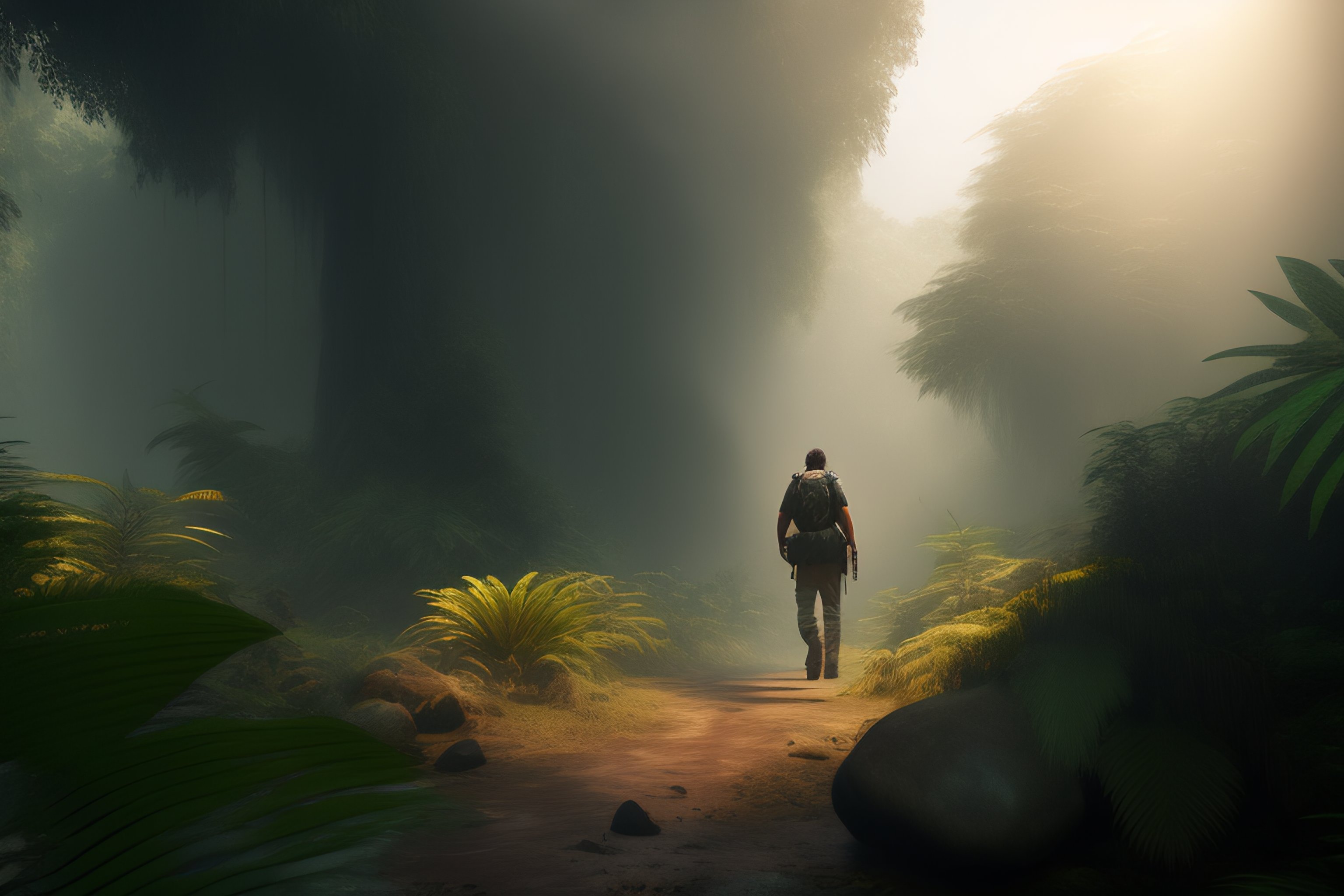 Lexica - Action shot of john rambo in a jungle, cinematic lighting ...