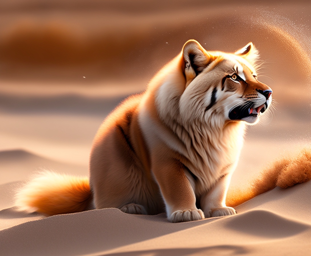 Lexica - His roar was more of a squeak, and his paws were just big ...