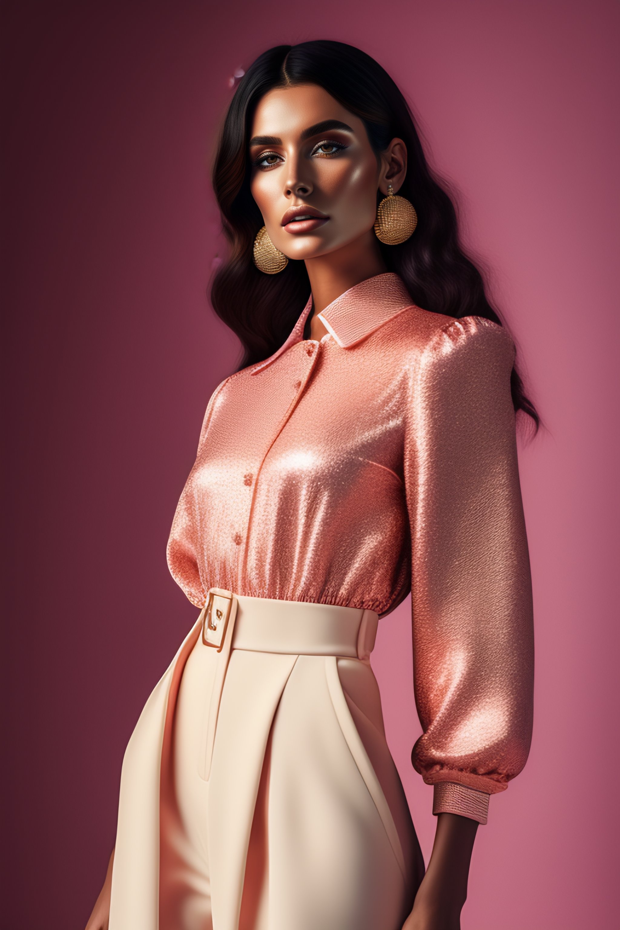 Lexica - Studio Portrait of italian model wearing spring Outfit, full ...